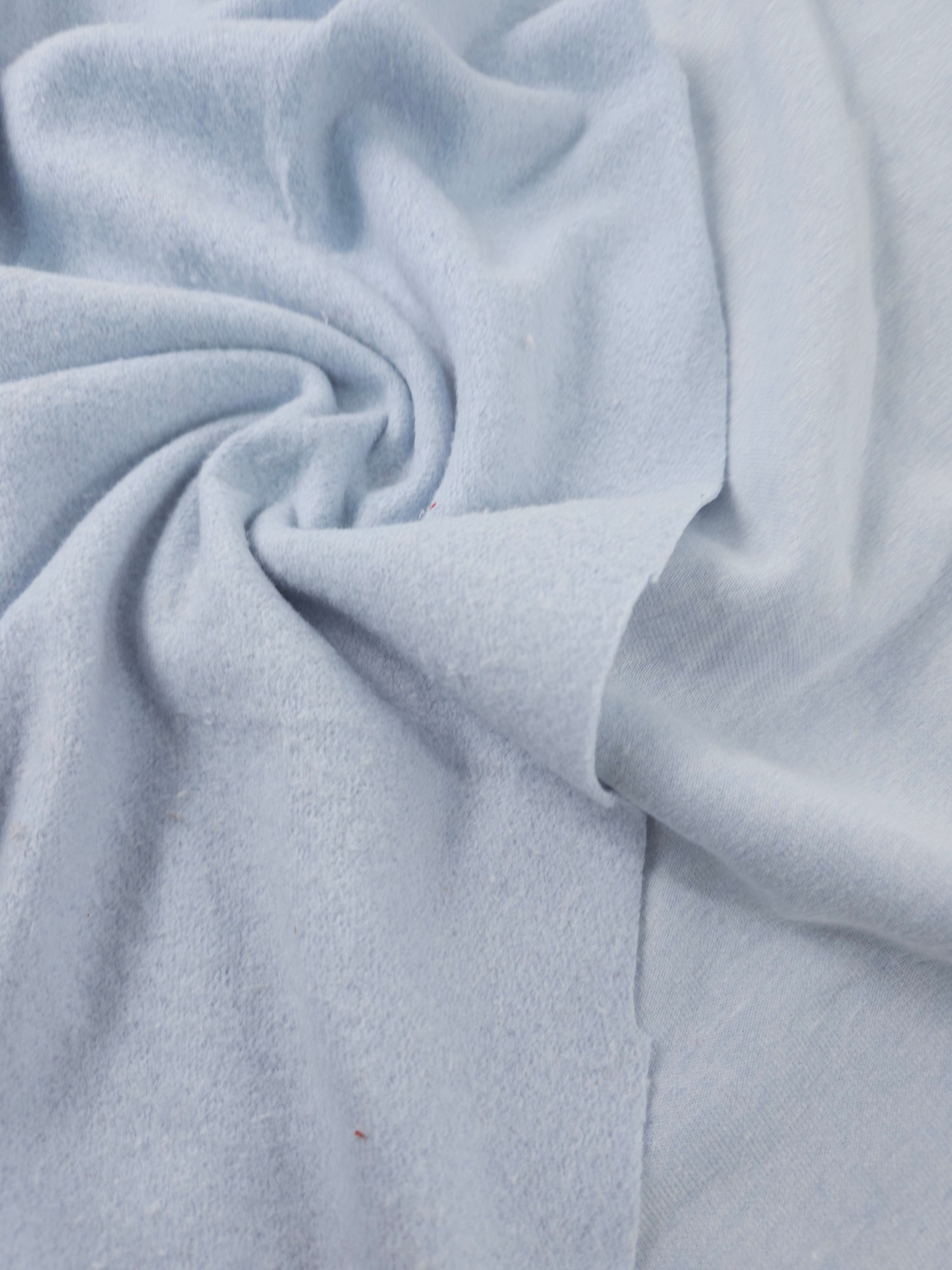 Ultra Light Greyish Blue Fleece Backed Terry