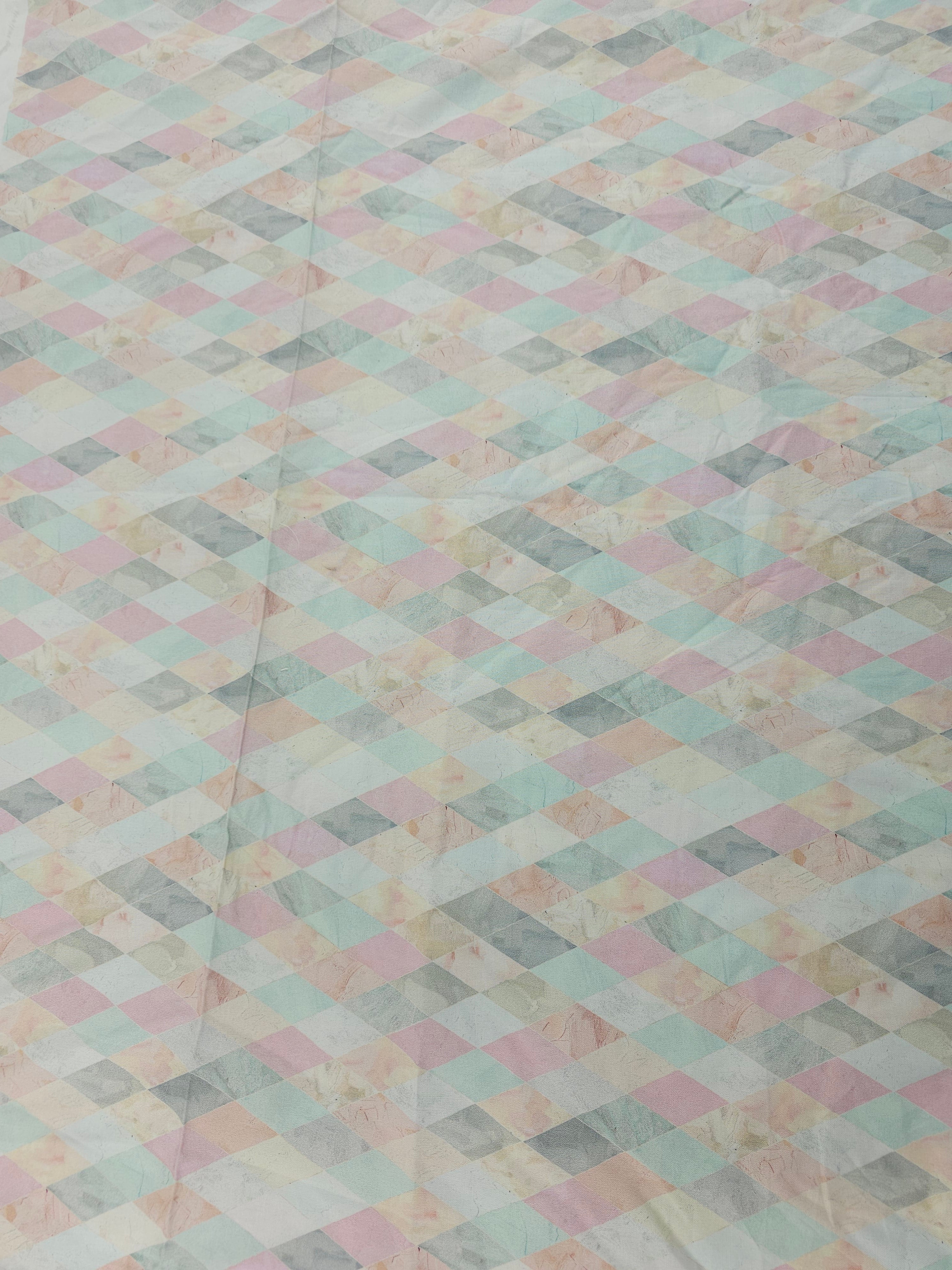 Pastel diamond Cotton- 1.2m piece