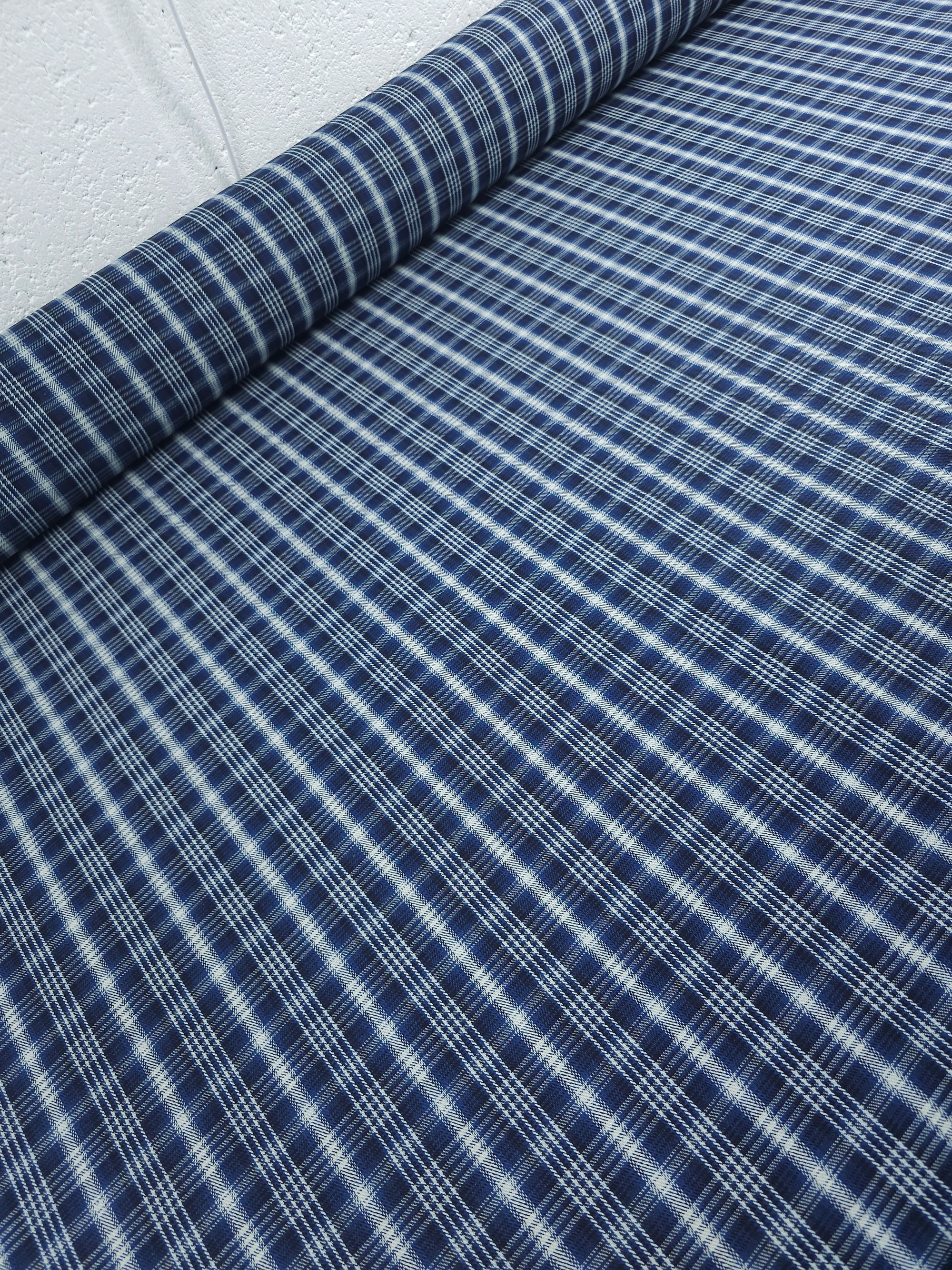 Cobalt Blue Tartan Denim