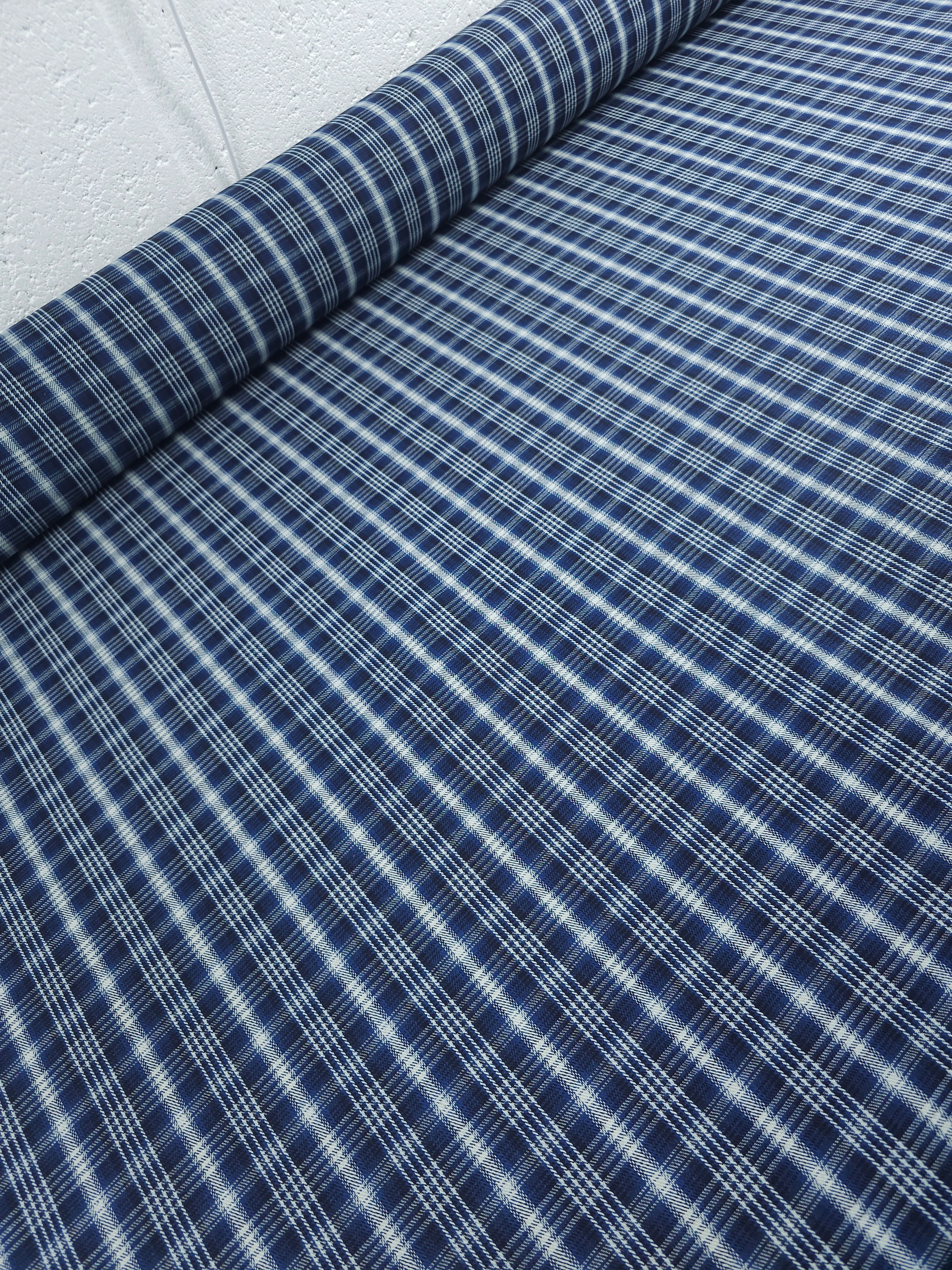 Cobalt Blue Tartan Denim