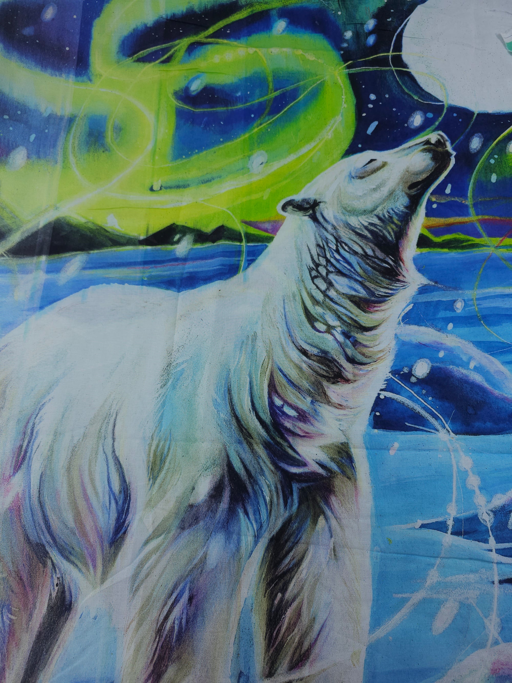 Arctic polar bear Cotton panels (×2) - 2m piece- 2m piece