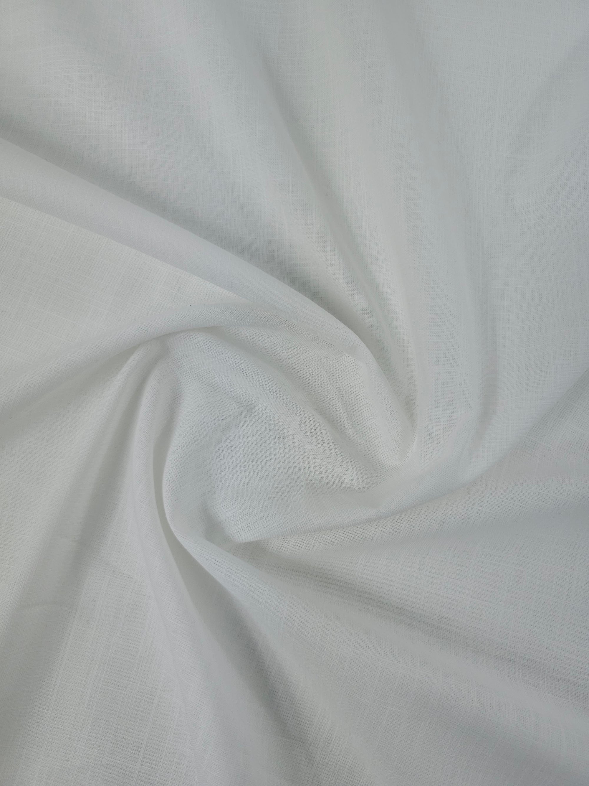 White Slub Look Cotton