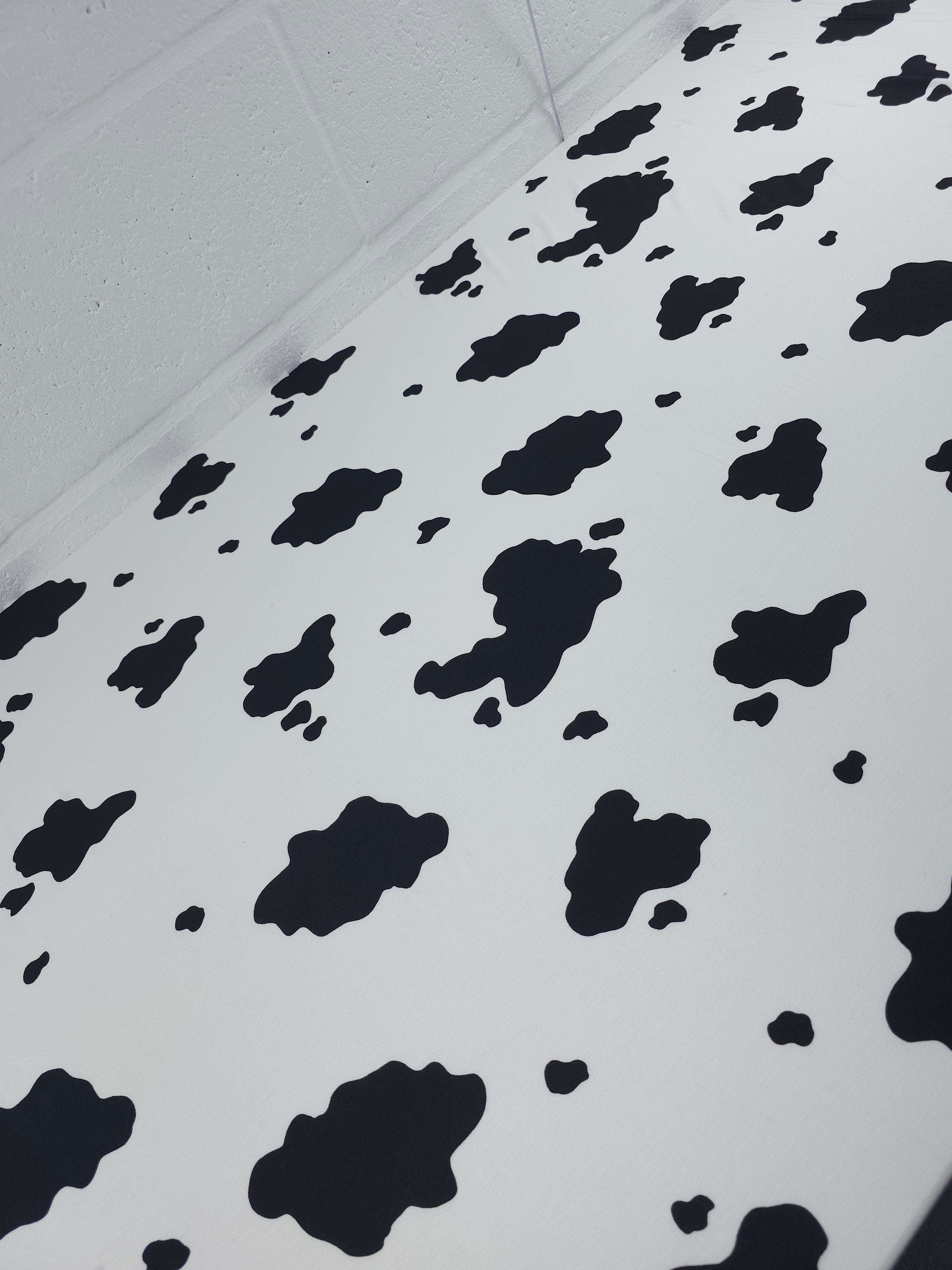White/Black Cow Print Viscose Jersey