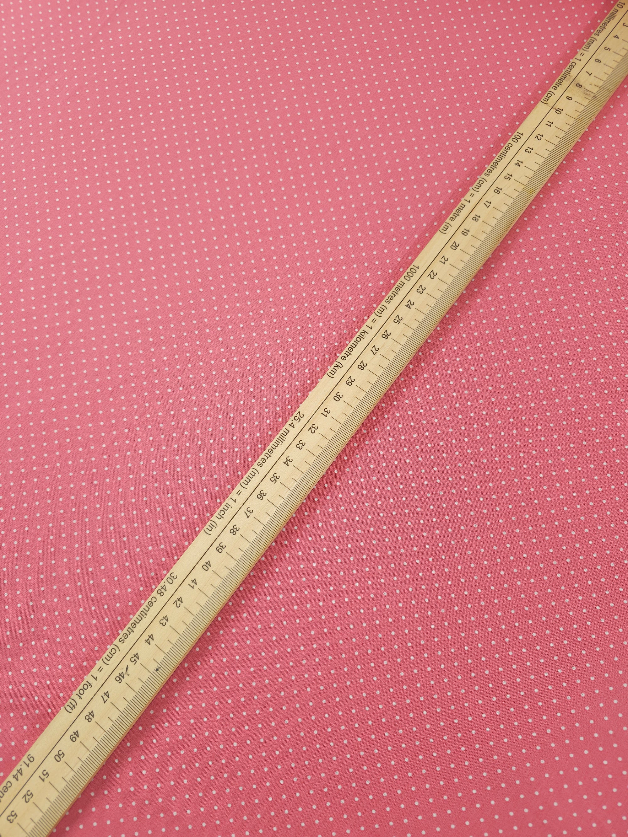 Candy Pink Micro Polka Dot 100% Cotton 60"
