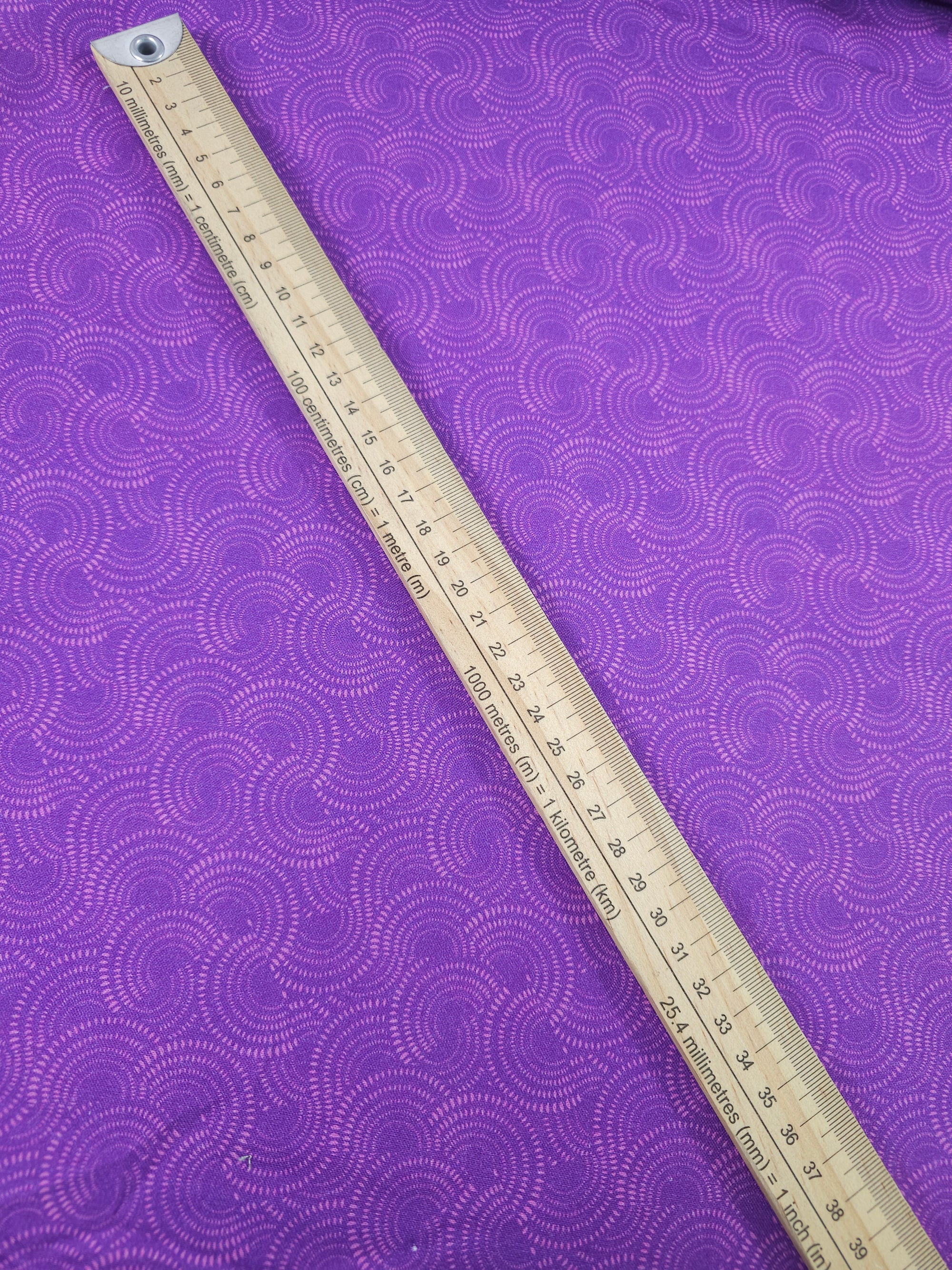 Purple Abstract Curve Spiral 100% Cotton