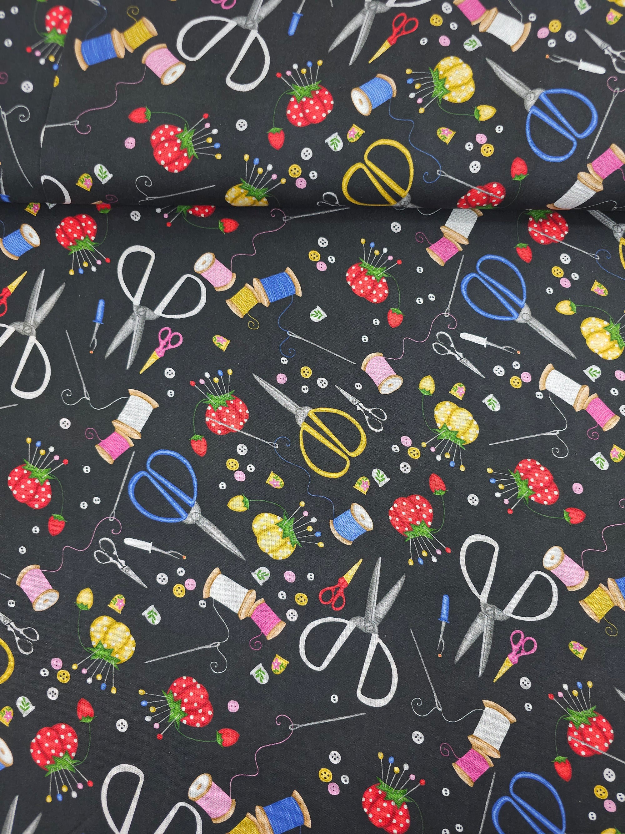 Black Sewing Kit 100% Cotton