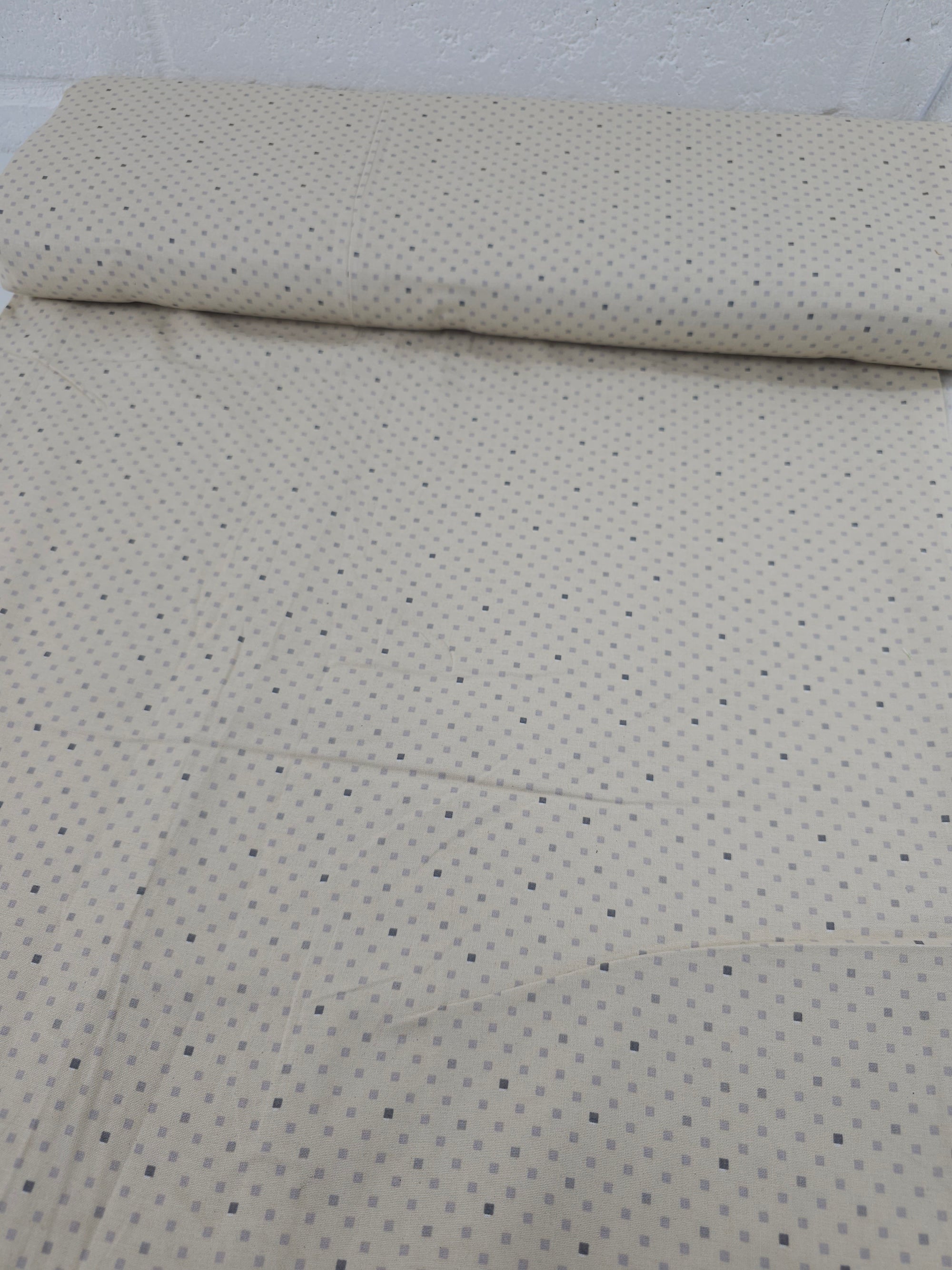 Beige/Grey Mini Square 100% Cotton