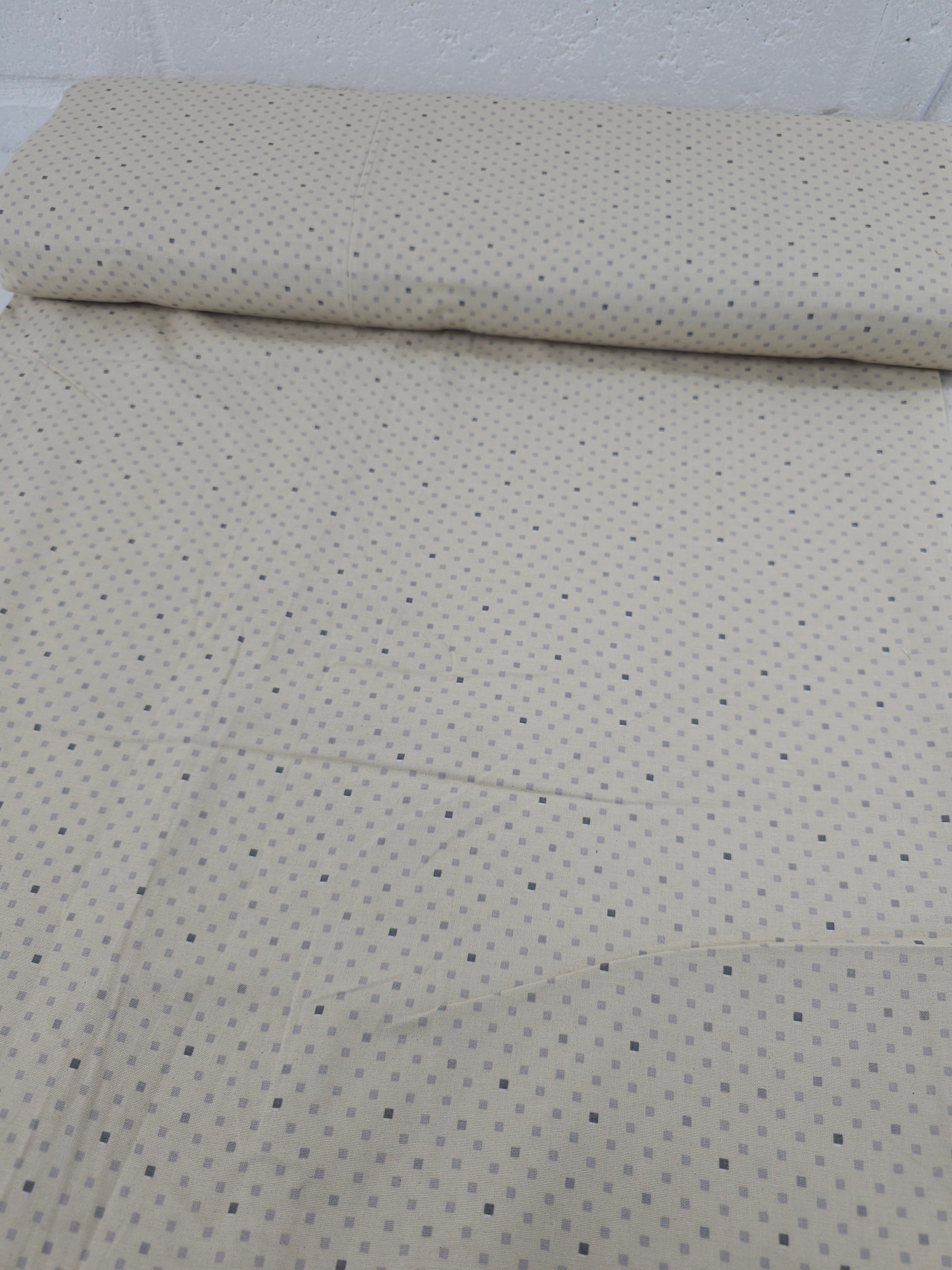 Beige/Grey Mini Square 100% Cotton
