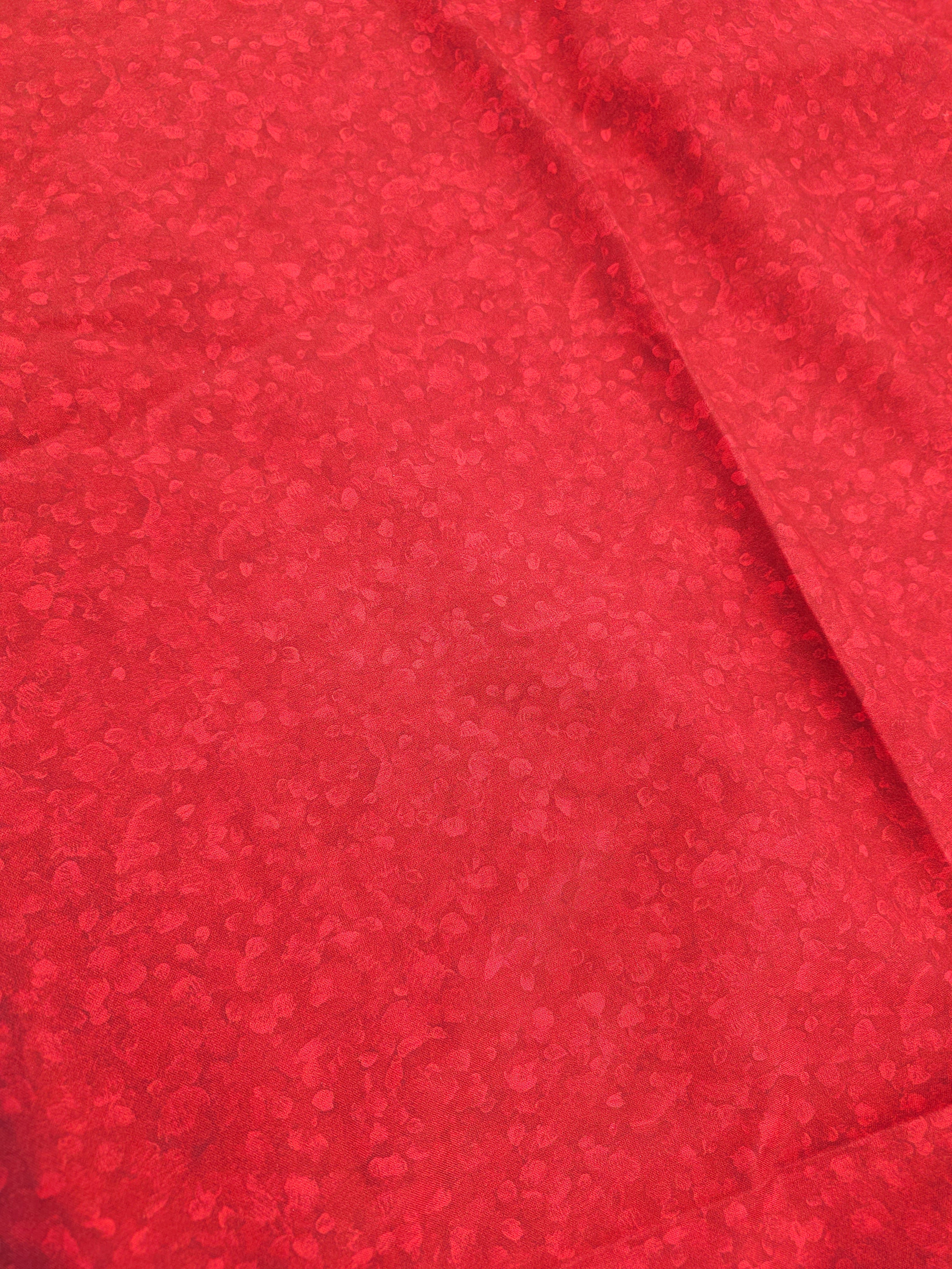 Red petal Cotton- 1m piece
