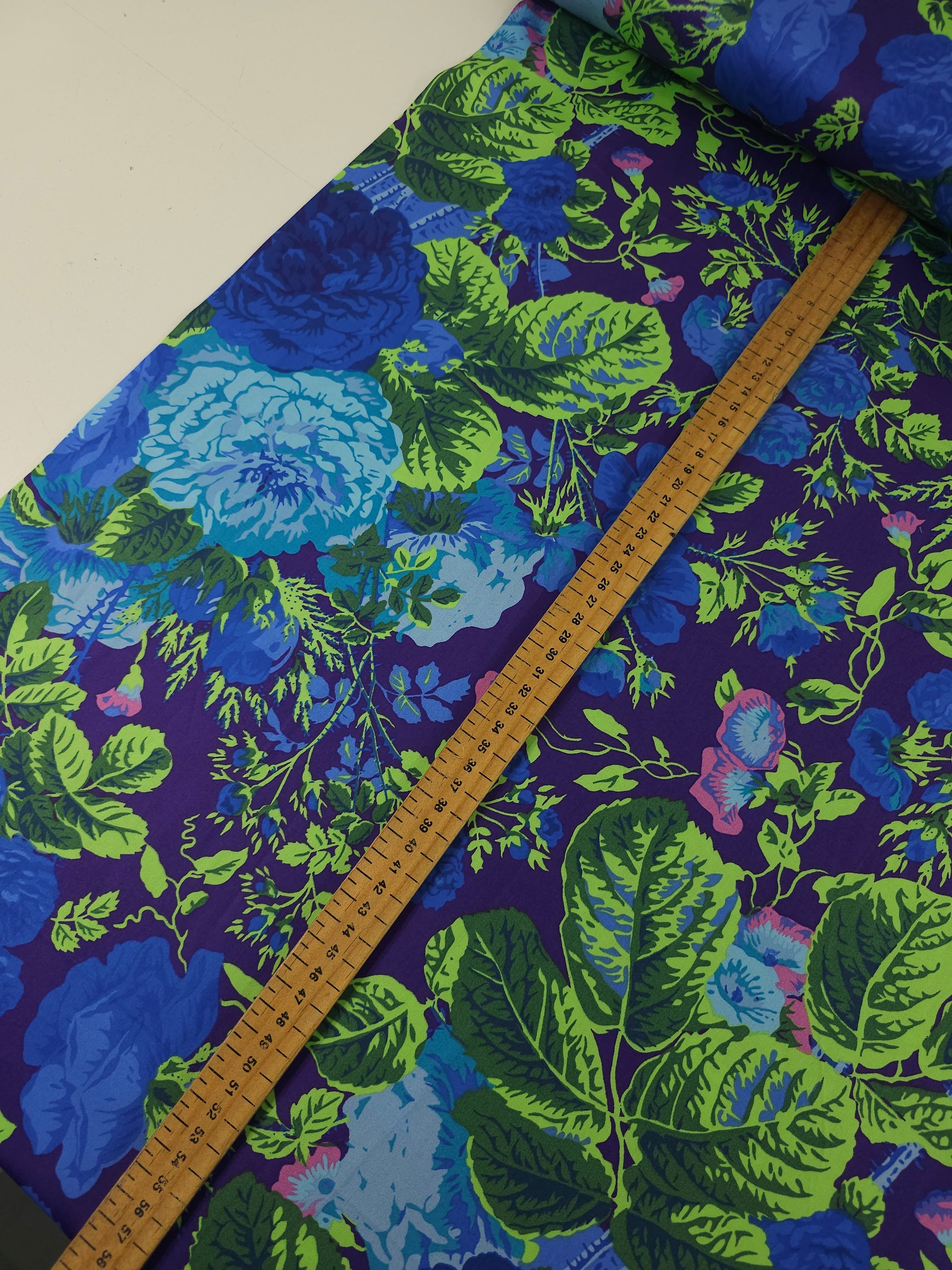 Deep Gradi Floral Cotton Sateen 106" - Kaffe Fassett *EXTRA WIDE*