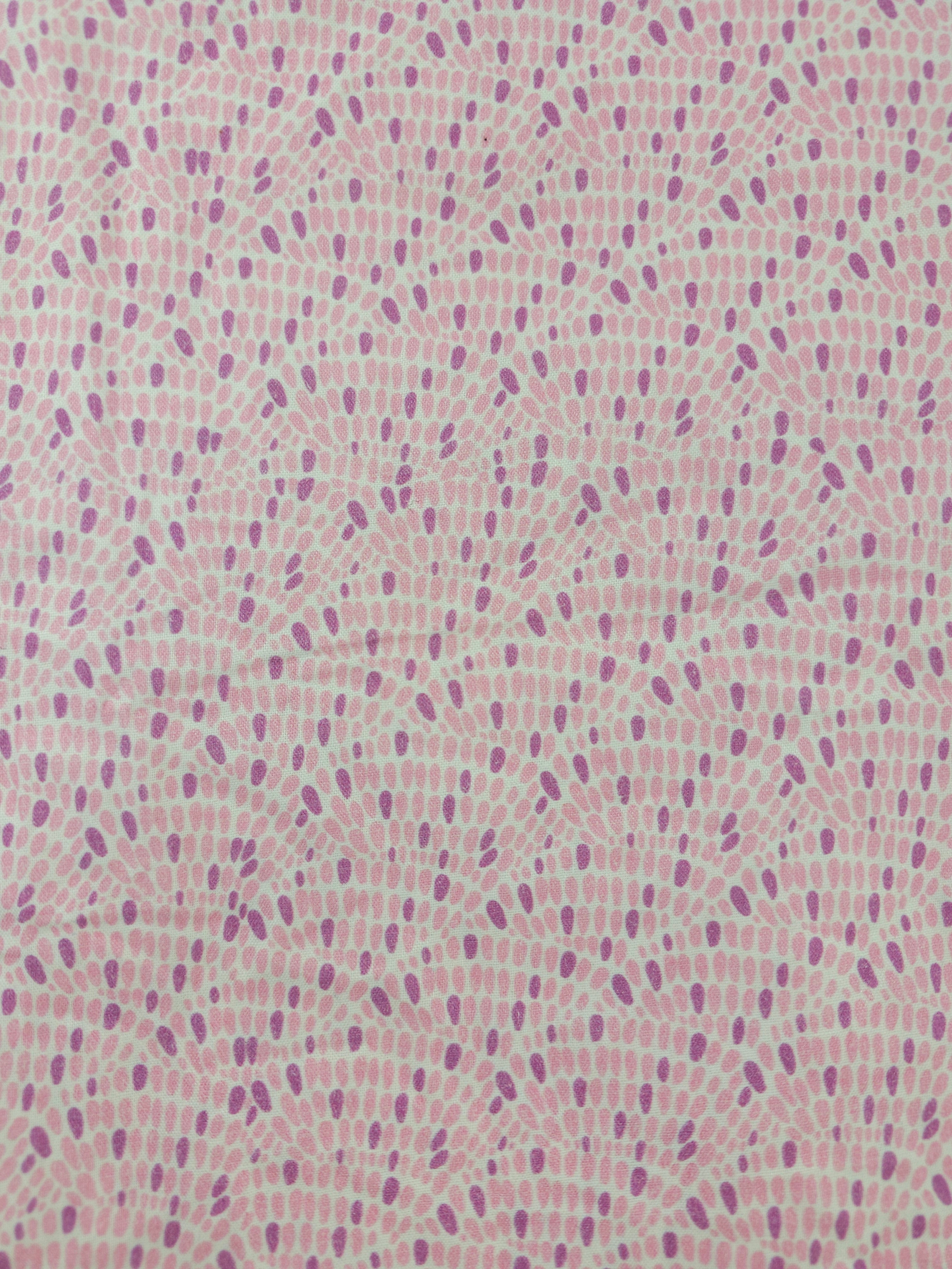 Pink dab Cotton- 1.2m piece