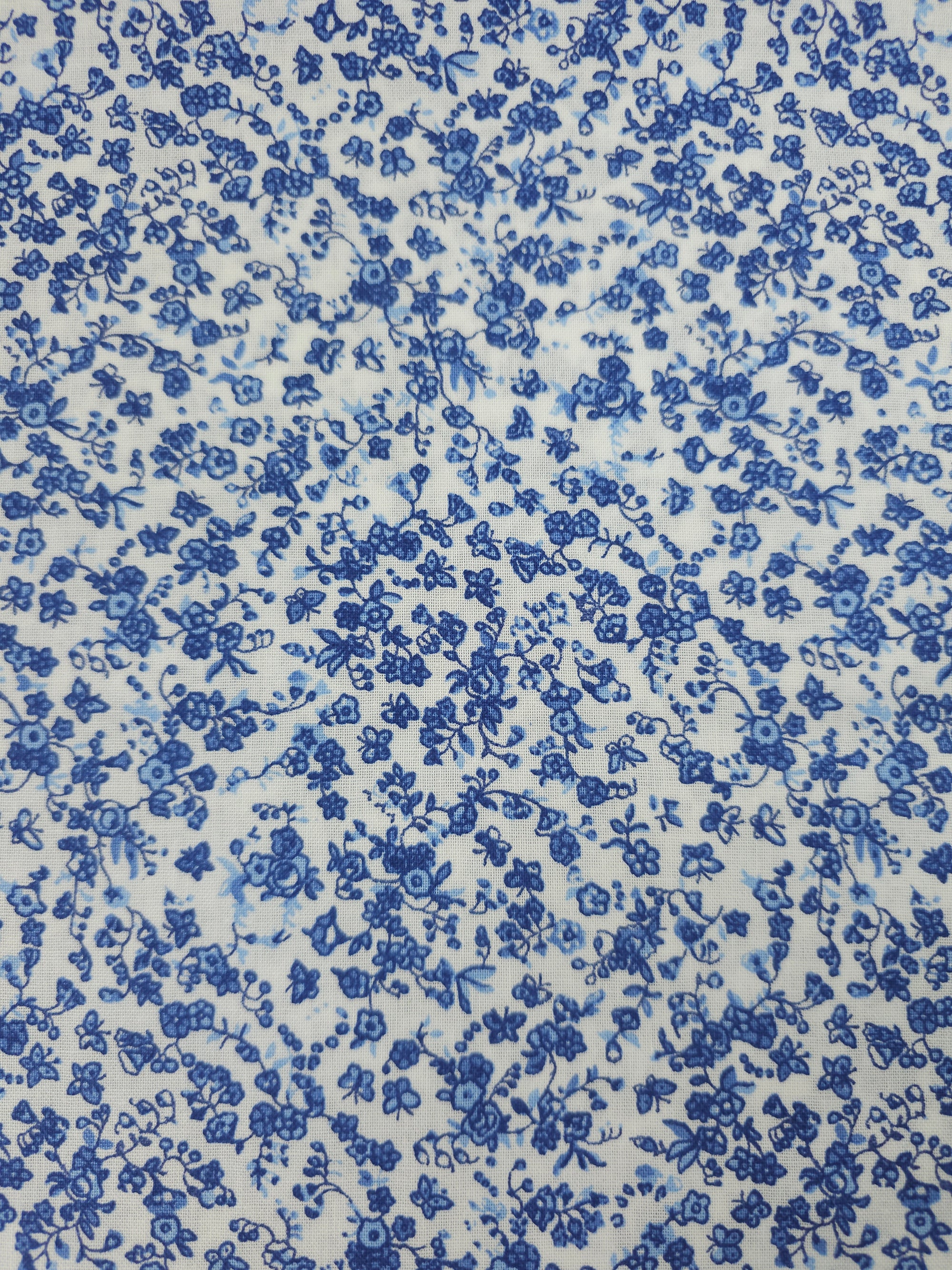 Blue Delph Floral 100% Cotton