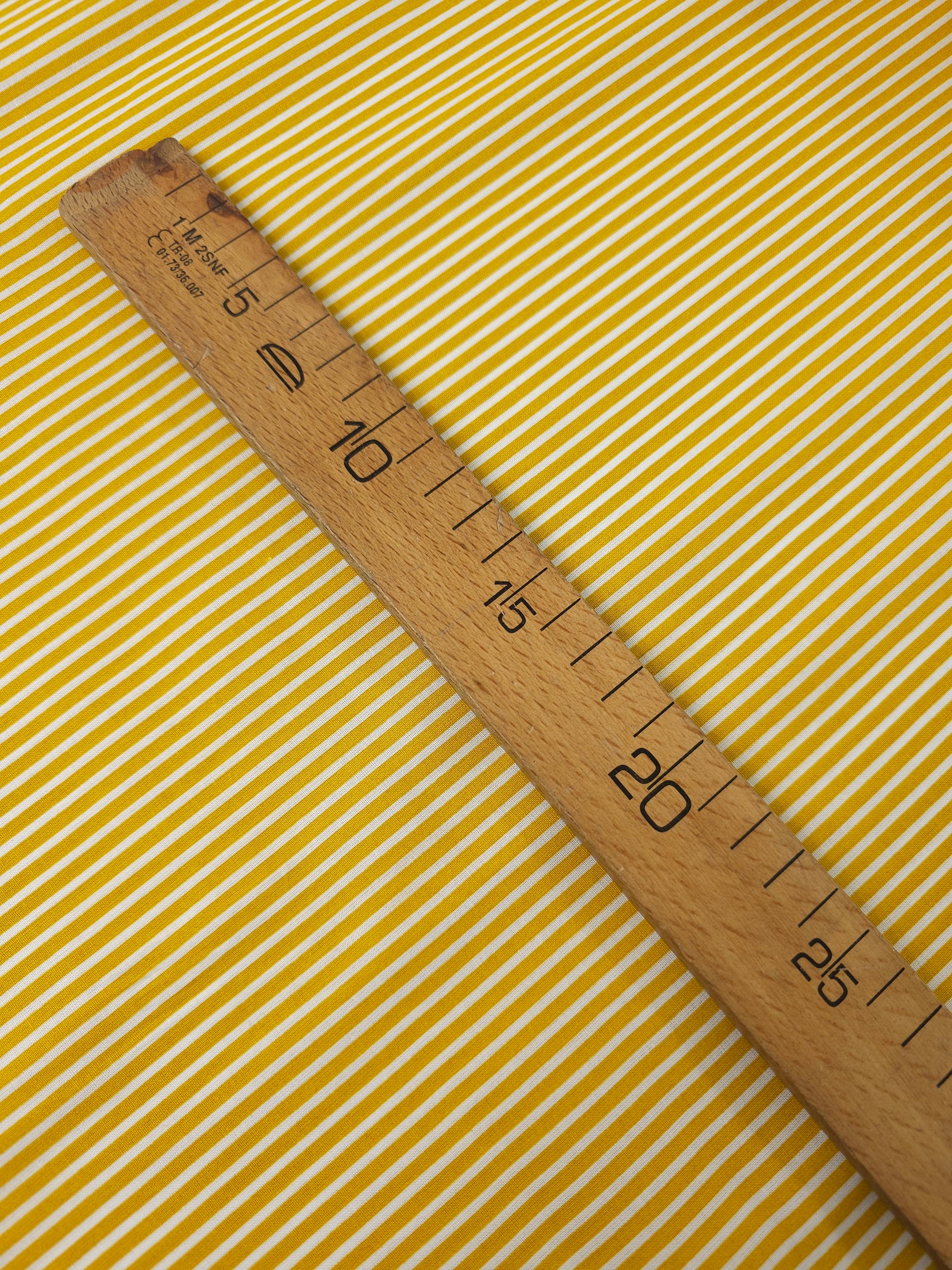 Mustard Yellow Stripe 100% Cotton