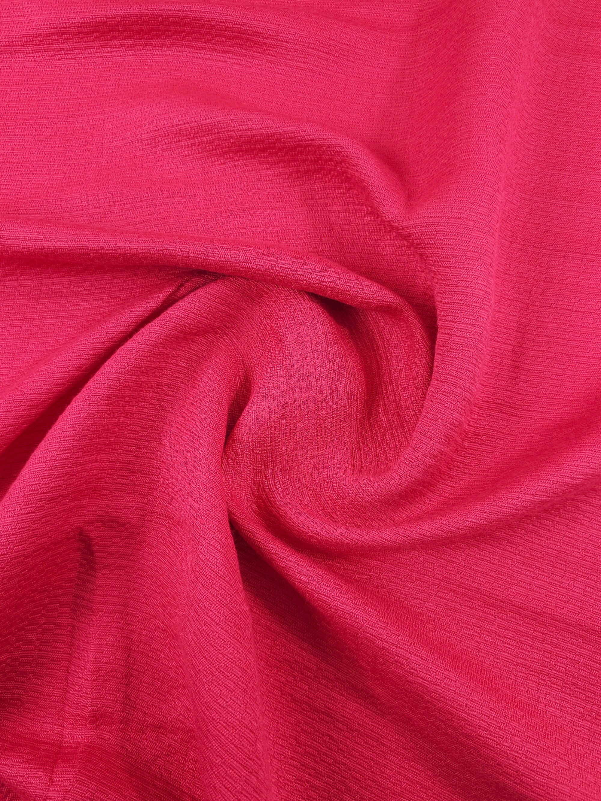 Hot Pink Track Mediumweight Viscose Jacquard