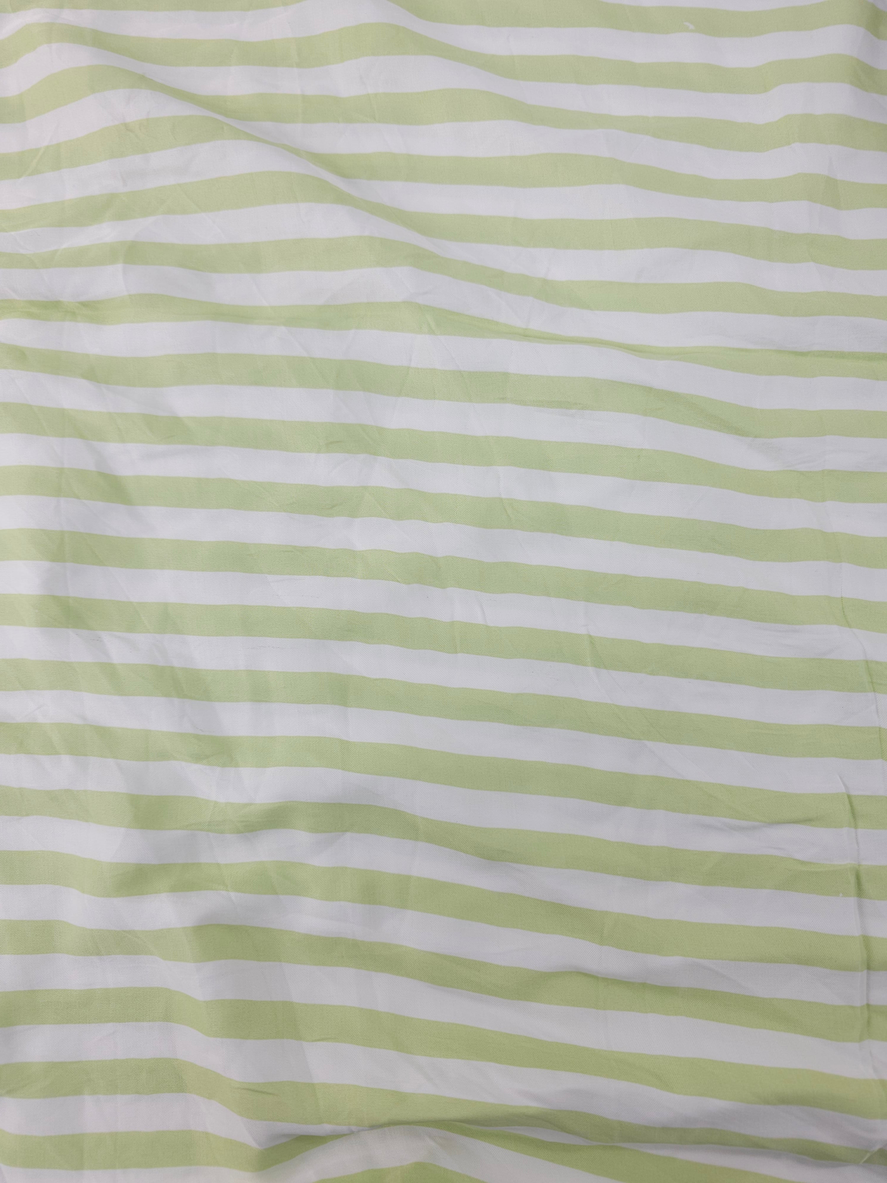 Lime stripe Viscose satin- 5m piece