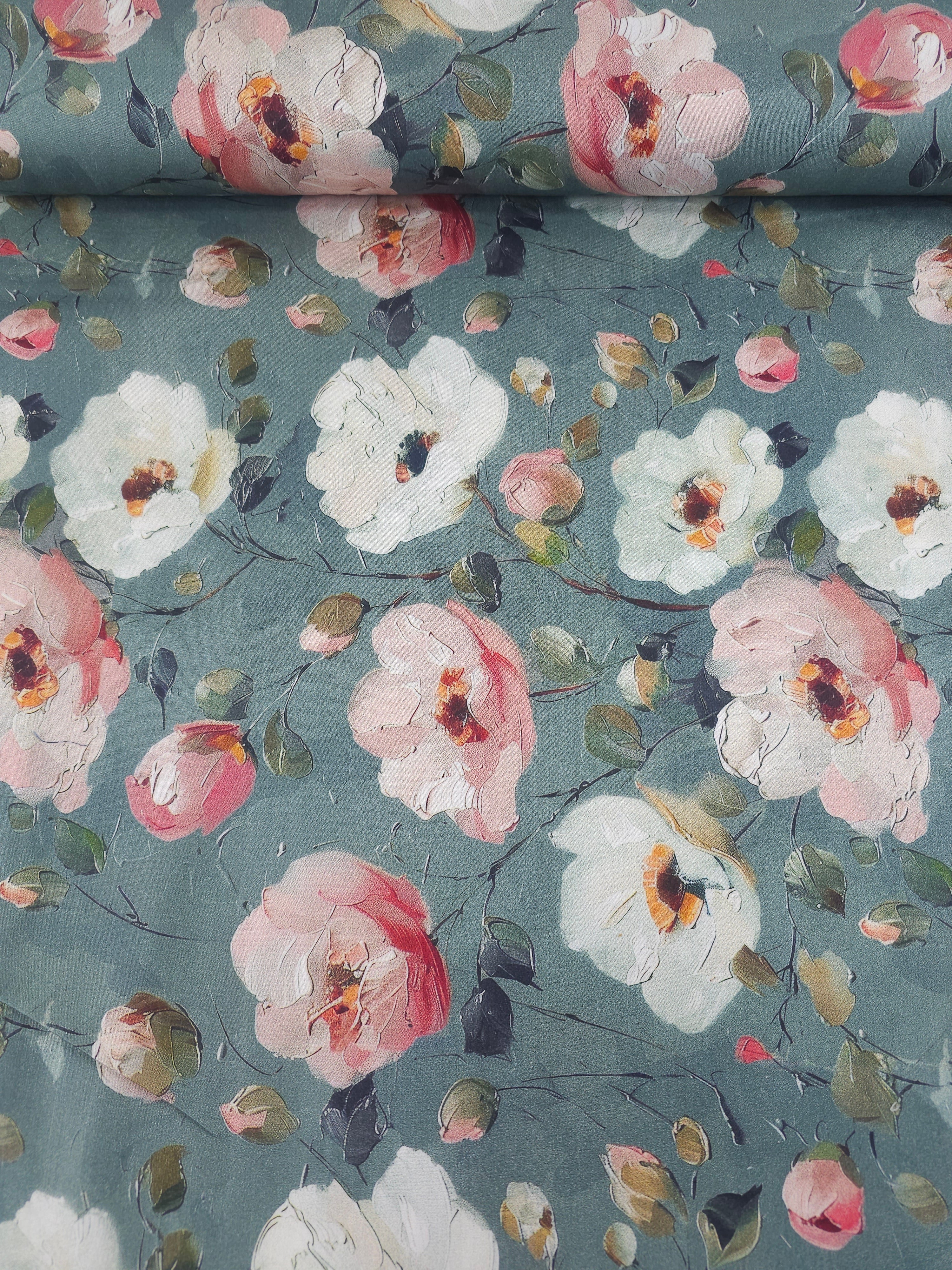Everlasting Watercolour Blooms 100% Cotton 81” *EXTRA WIDE*