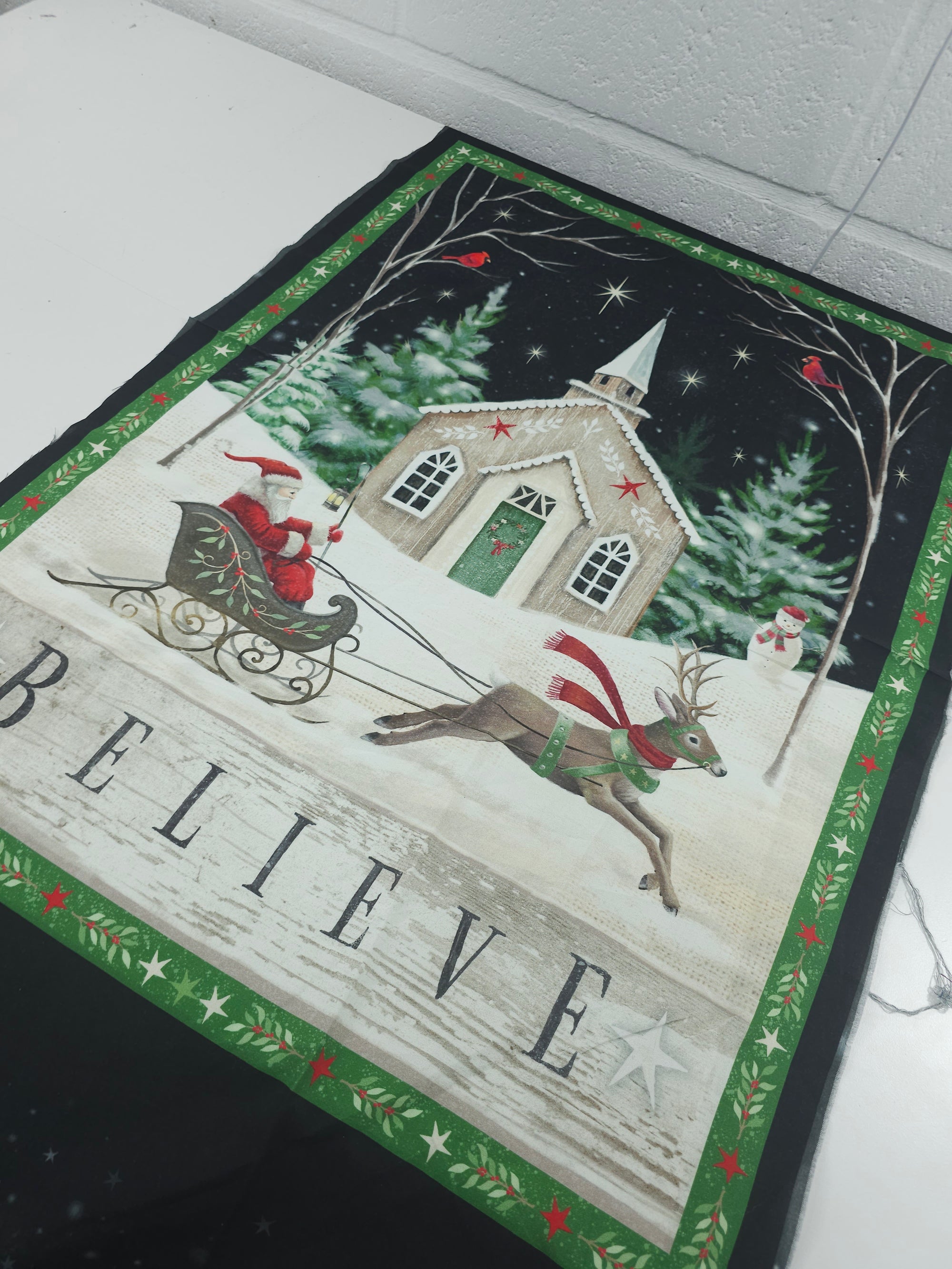 Santa Believe 100% Cotton - 60cm Panel