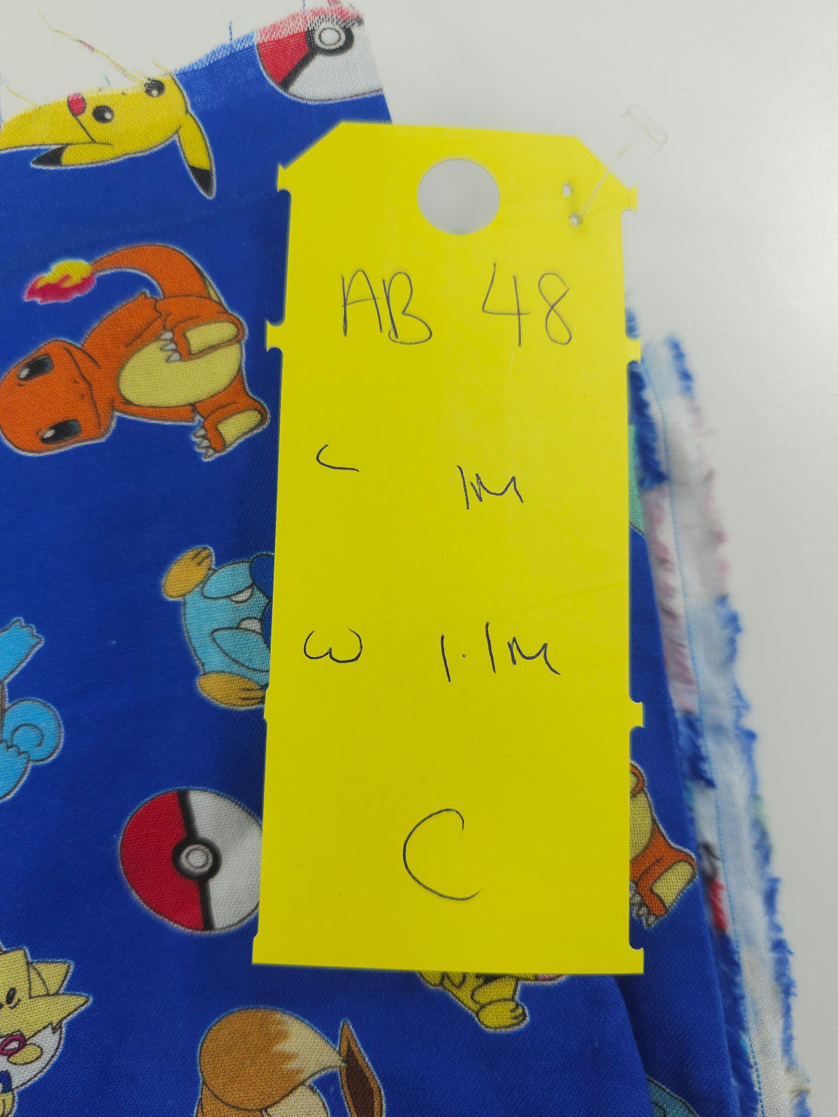 Blue Pokemon Cotton- 1m piece