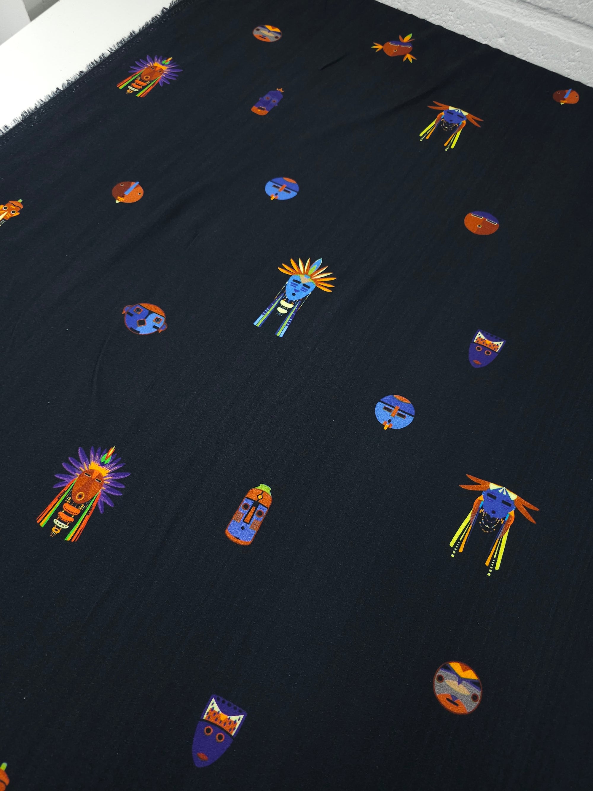 Native Tribal Masks Viscose