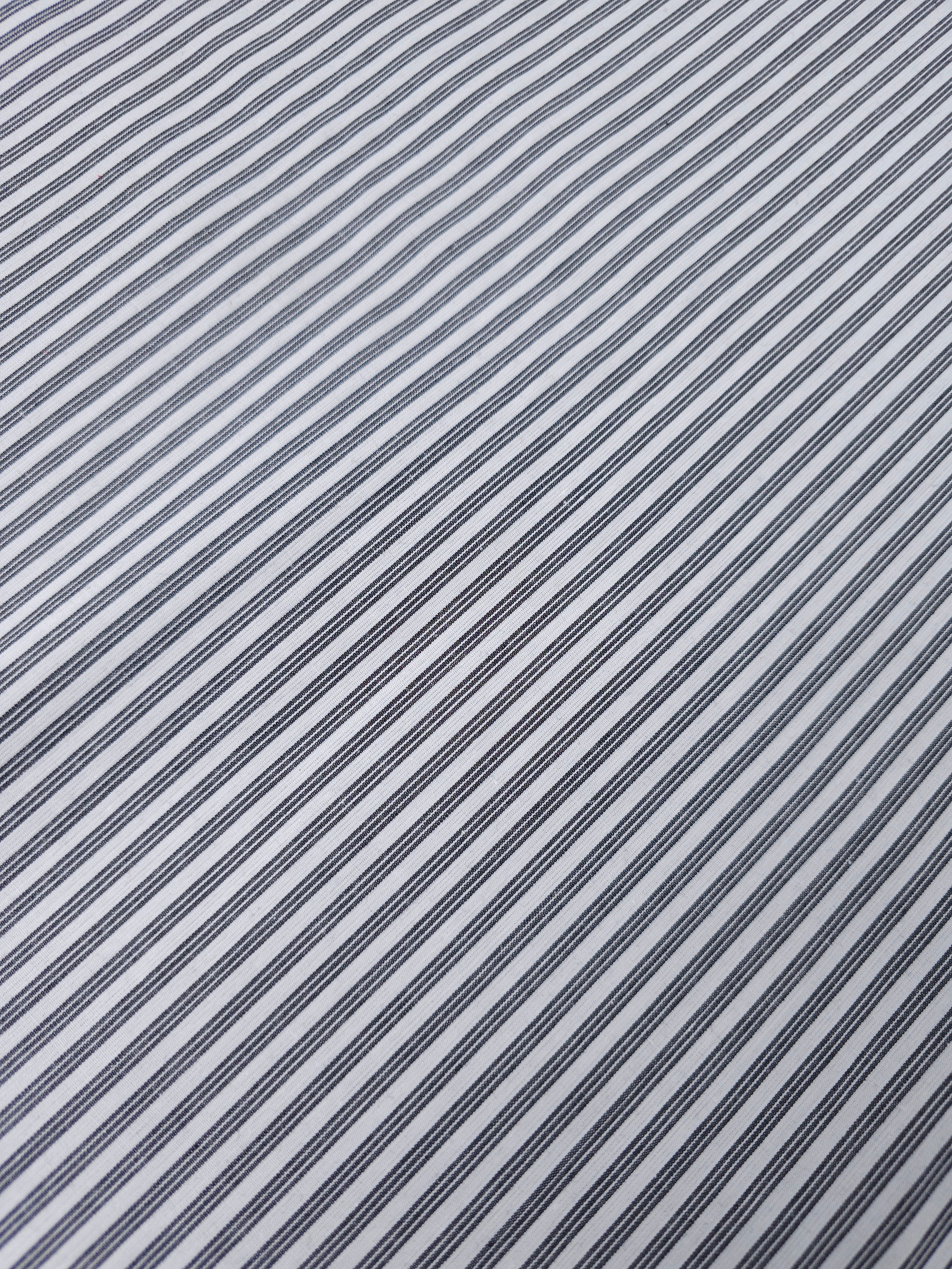 Dark Grey Stripe 100% Cotton