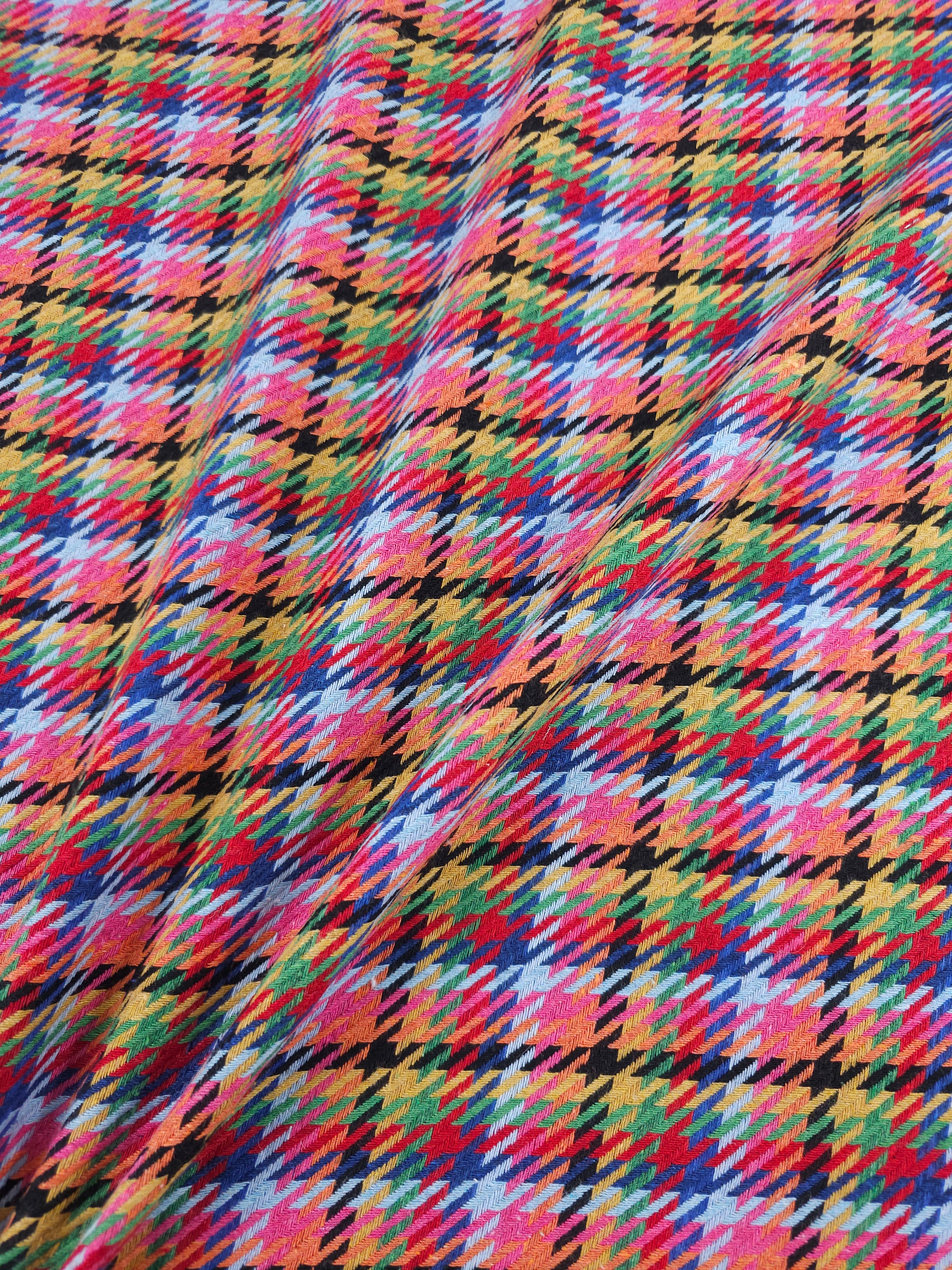 Multicolour Tartan Check Boucle