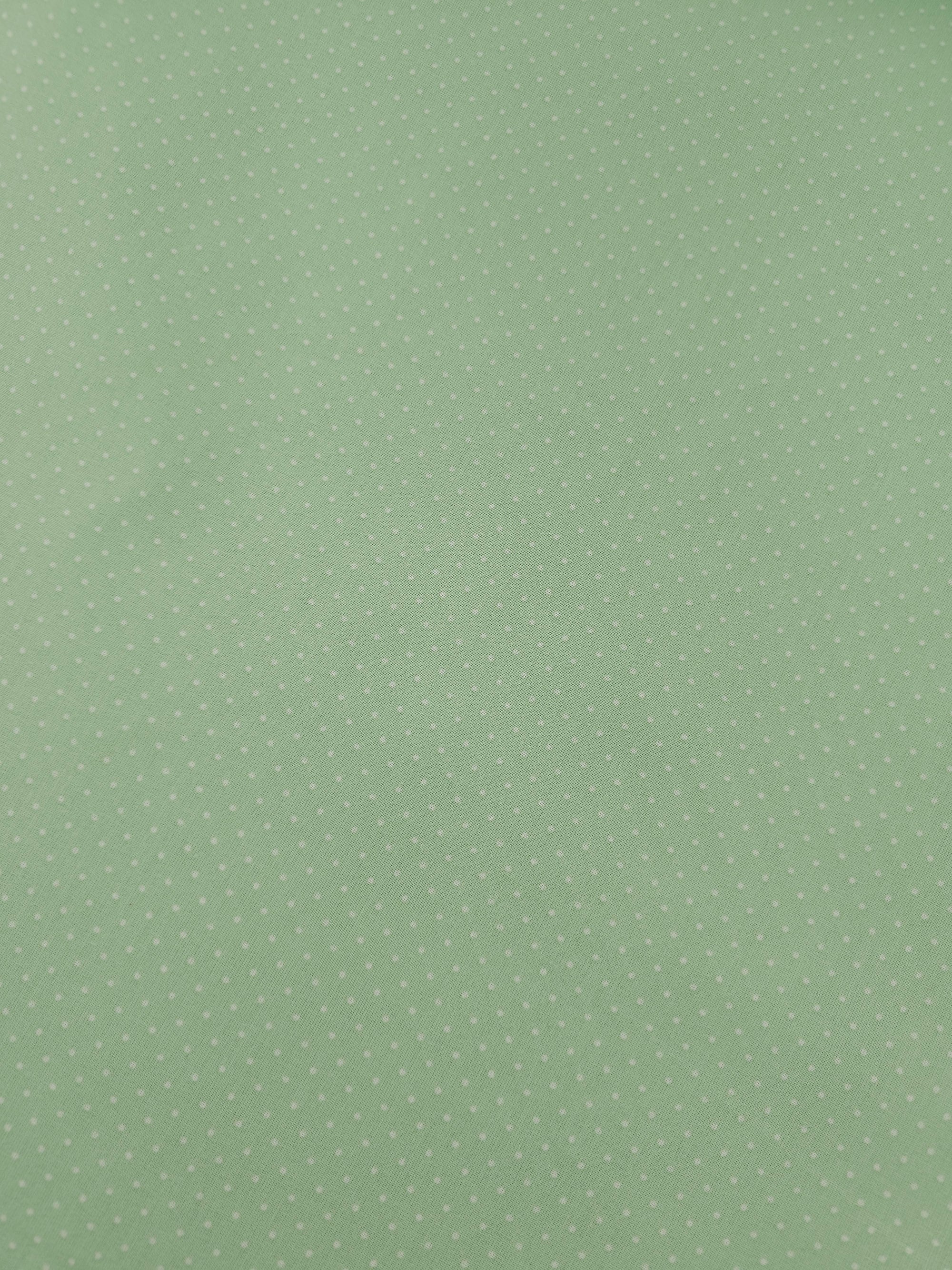 Mint Green Micro Polka Dot 100% Cotton 60"