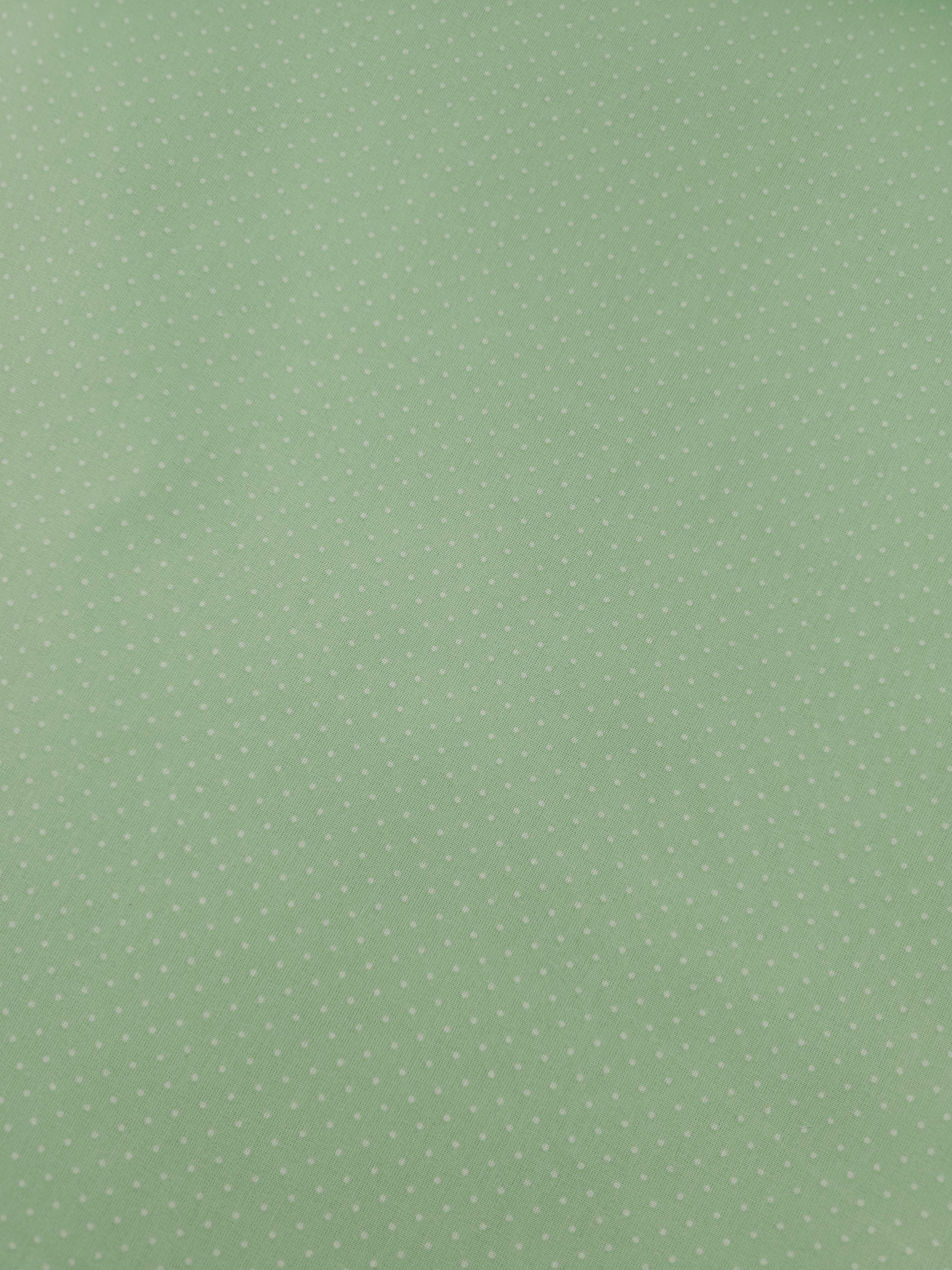 Mint Green Micro Polka Dot 100% Cotton 60"