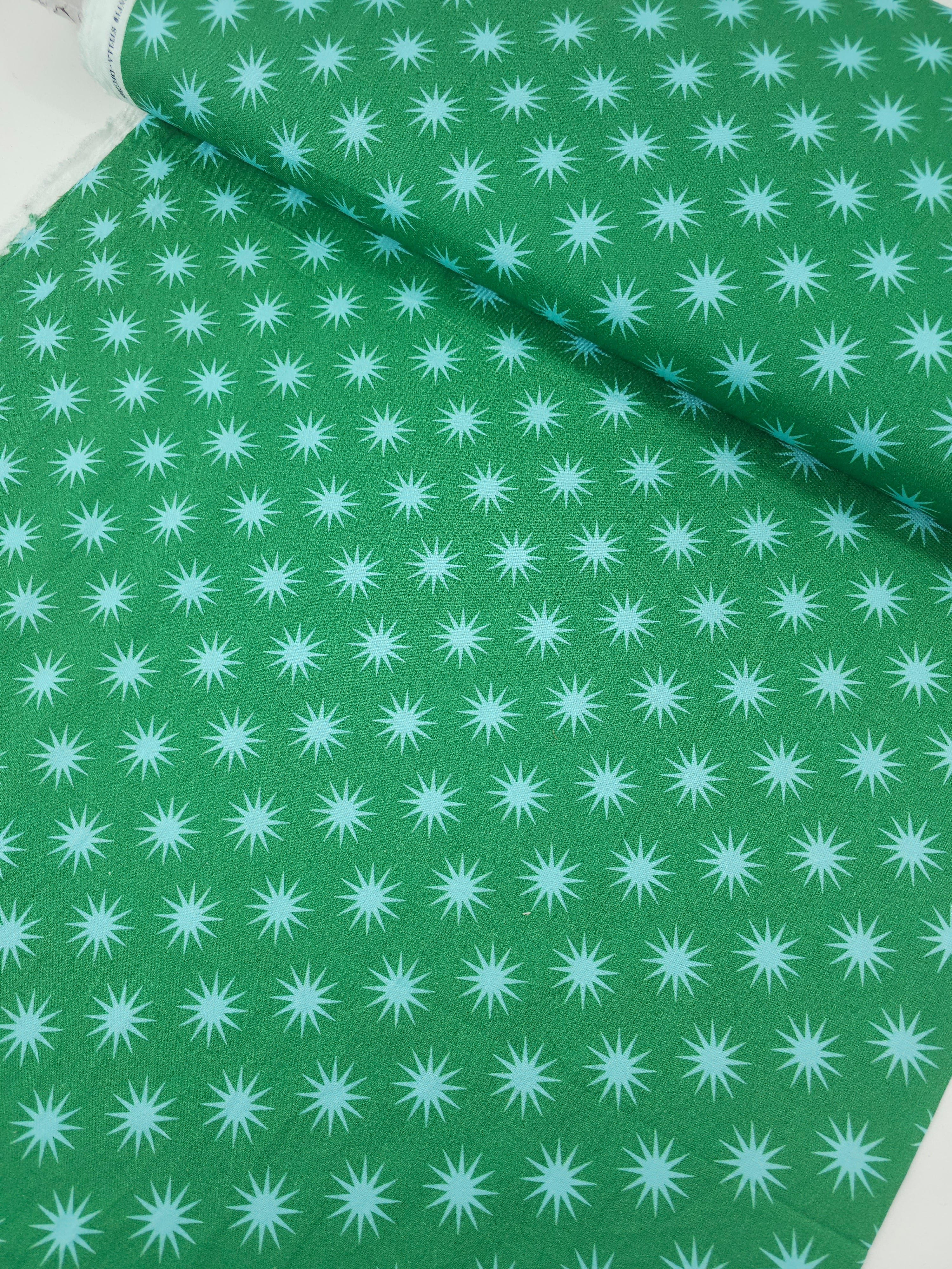 Green/Blue Abstract Star 100% Cotton