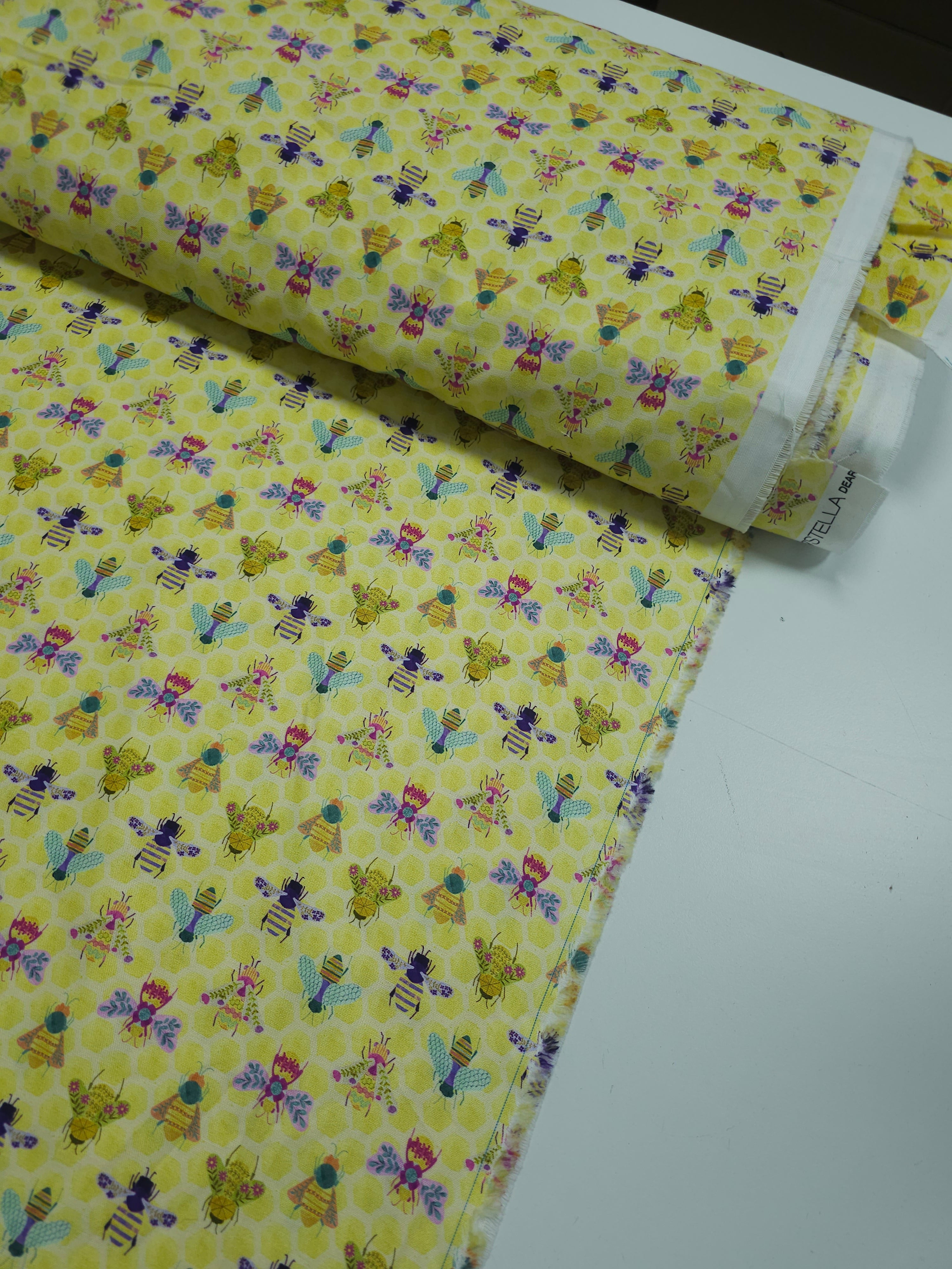 Yellow Honey Bees 100% Cotton