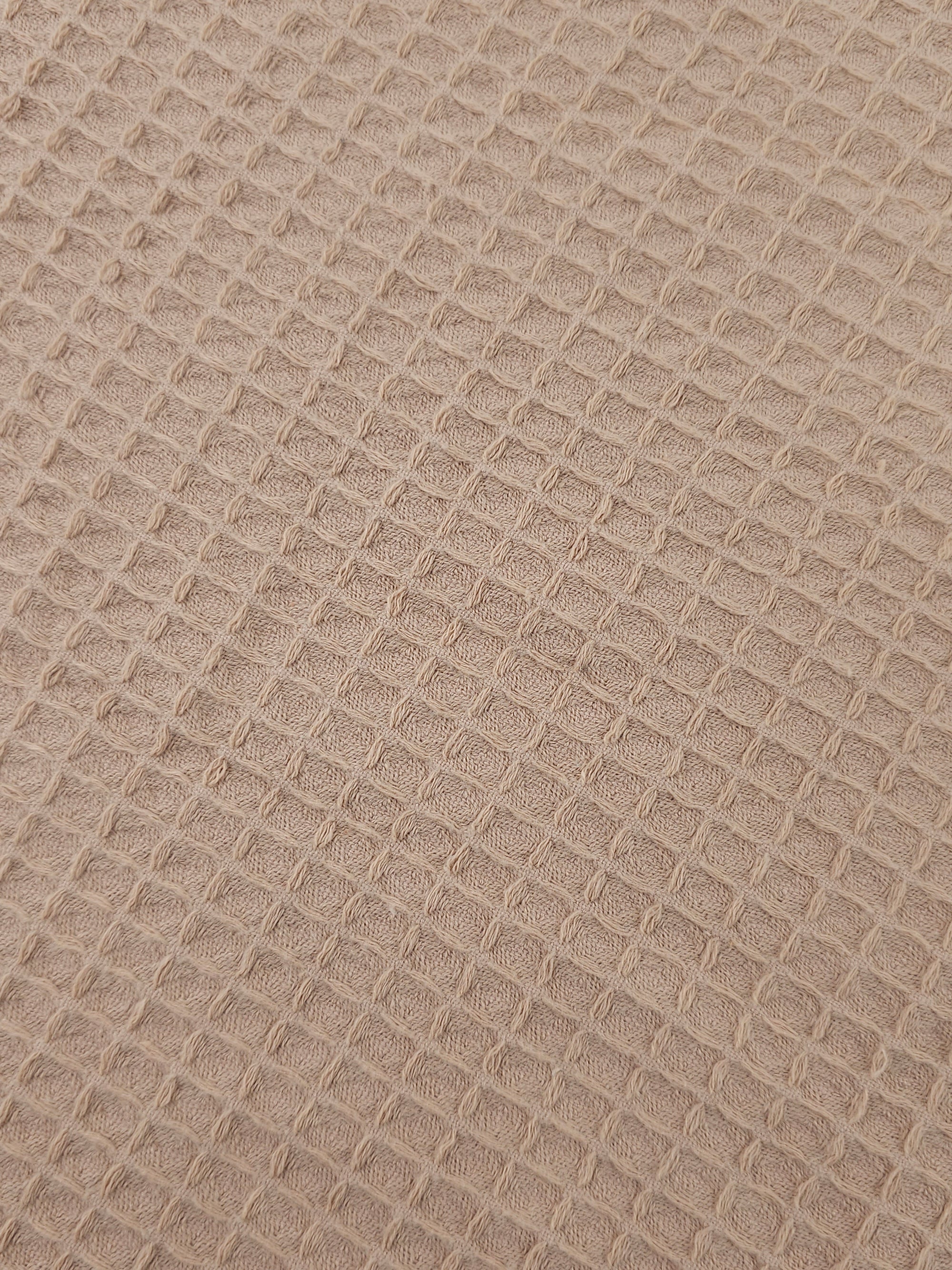 Beige Waffle Cotton *EXTRA WIDE*