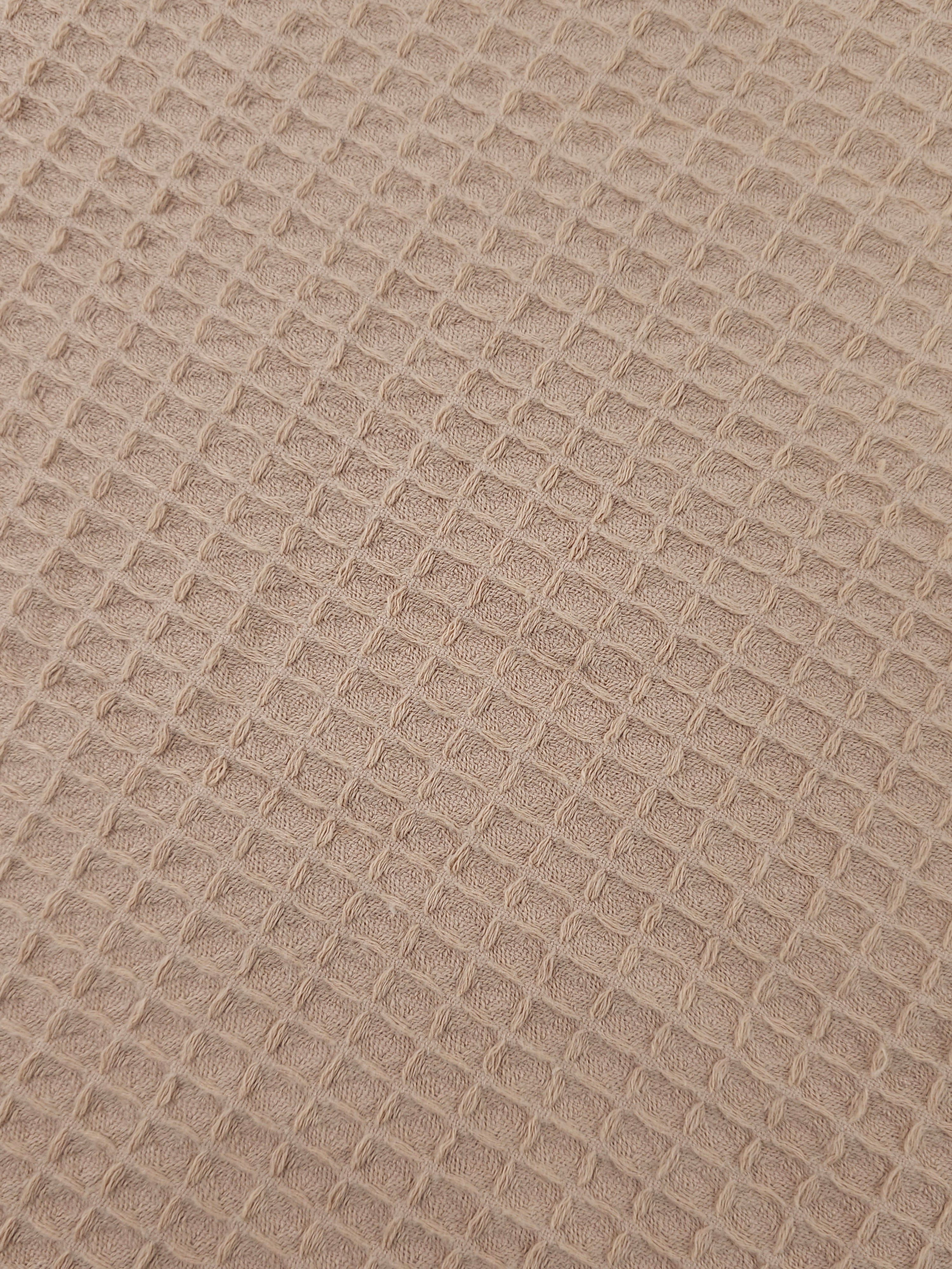 Beige Waffle Cotton *EXTRA WIDE*