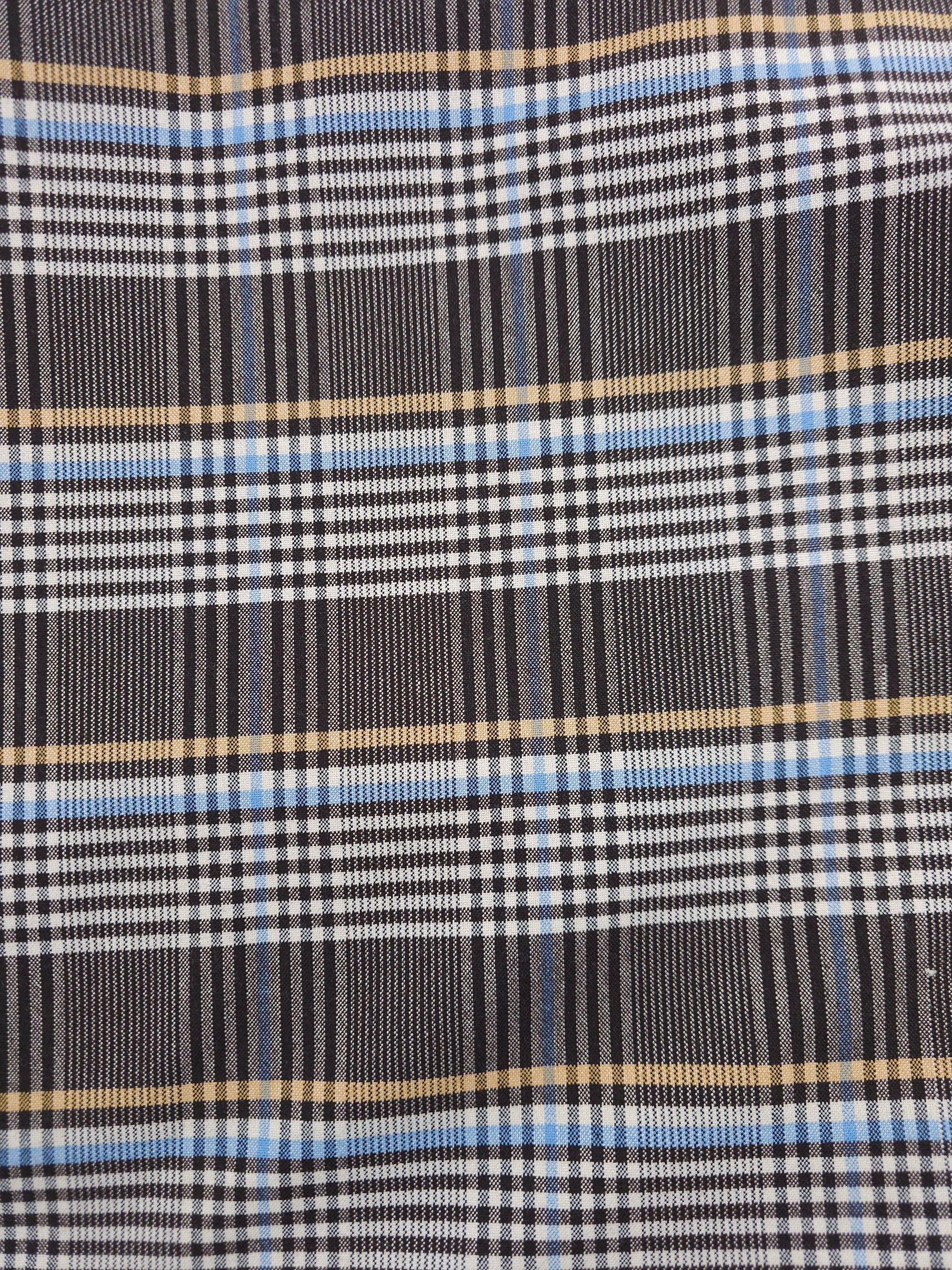 Brown Urban Plaid Check Pily Suiting - 1.9m Piece