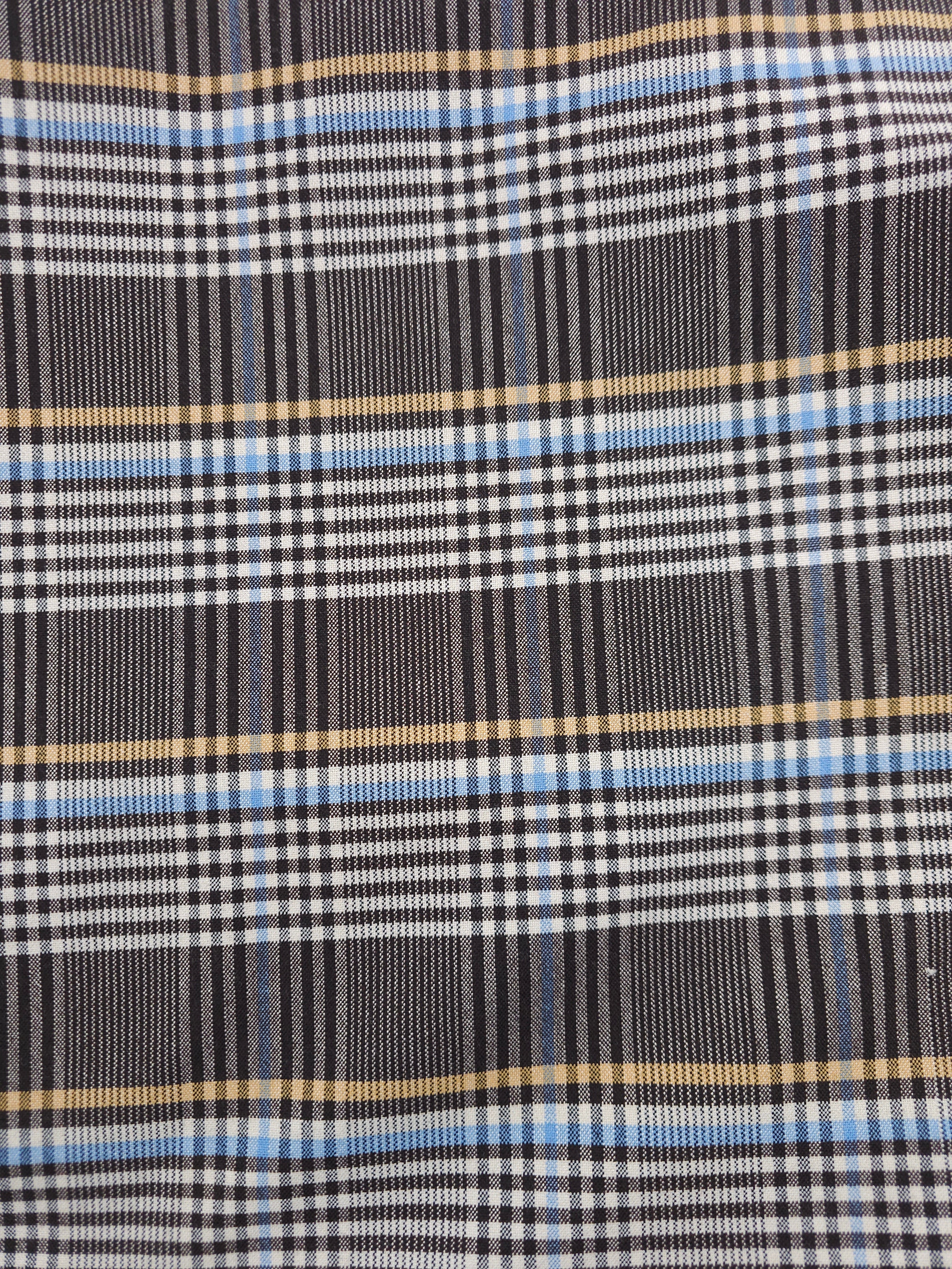 Brown Urban Plaid Check Pily Suiting - 1.9m Piece