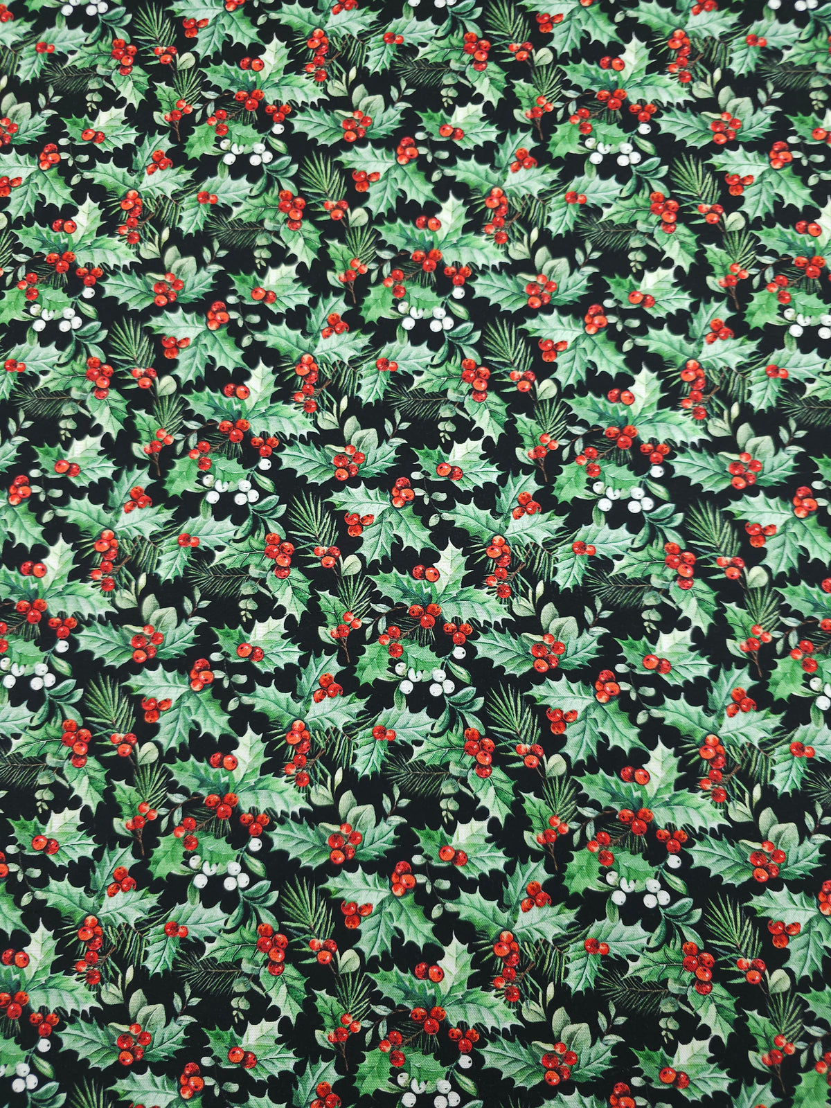 Holly Berries 100% Cotton - Michael Miller