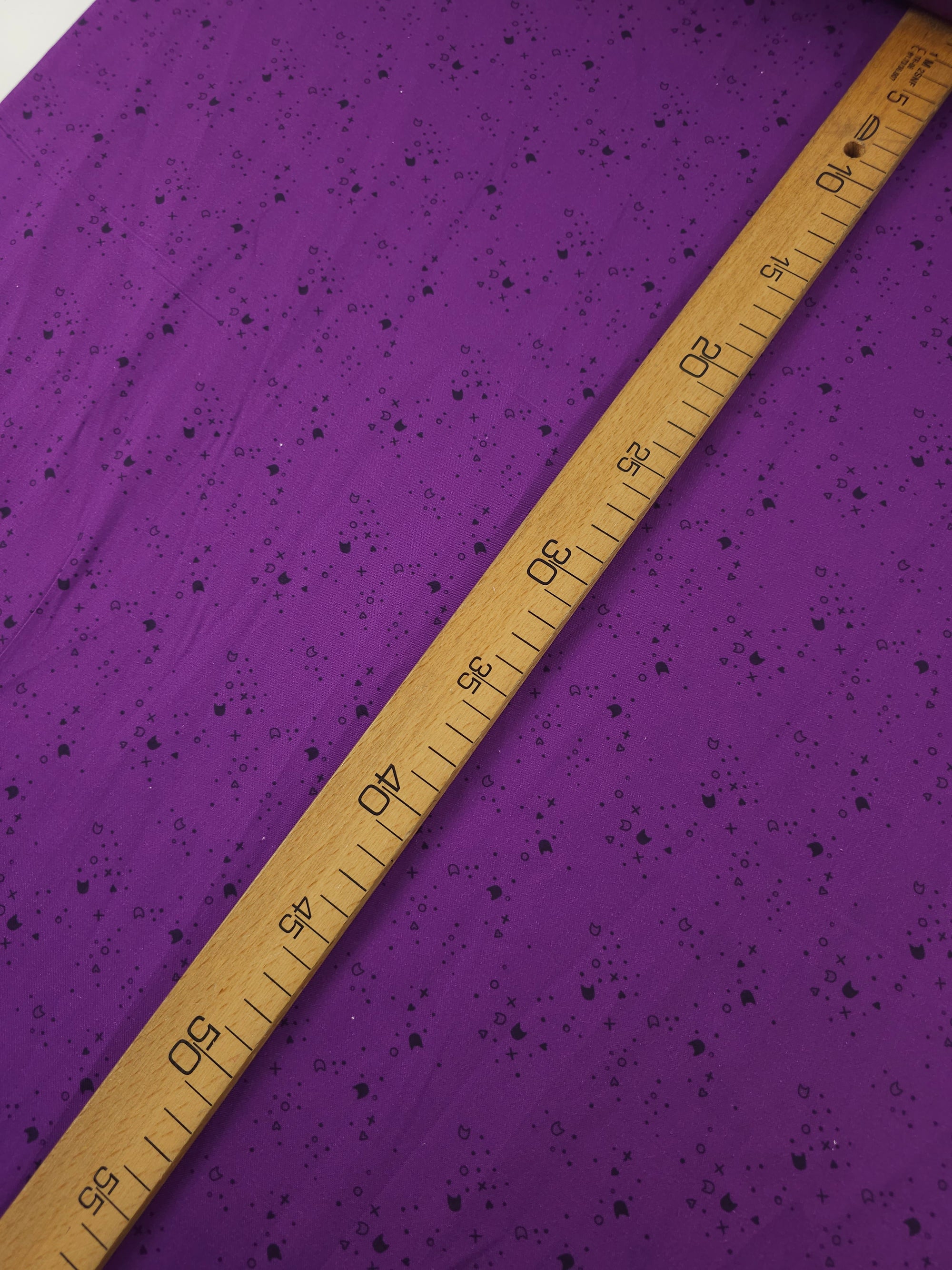 Purple/Black Kitty Litter 100% Cotton - Pammie Jane