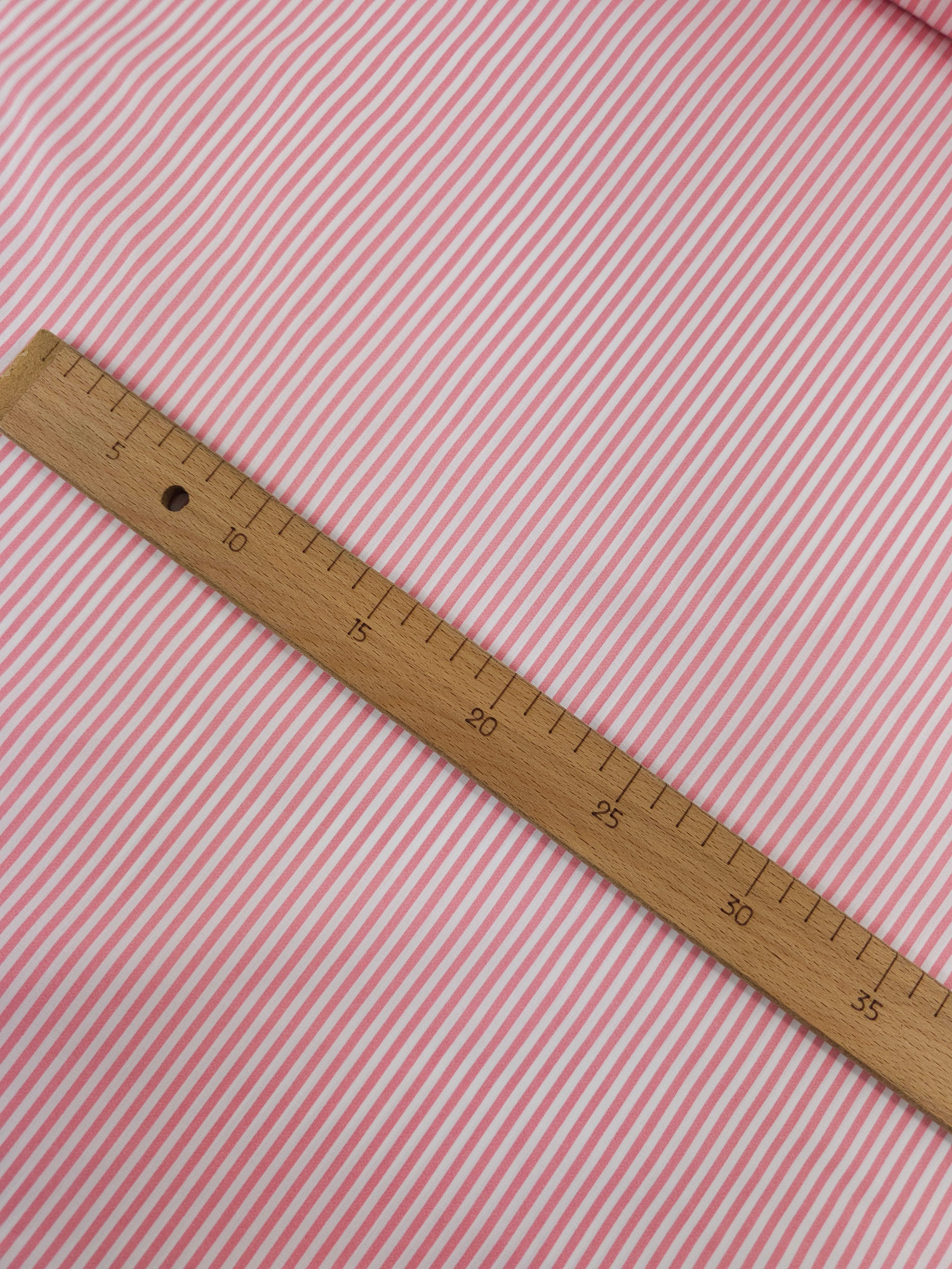 Candy Pink/White Stripe 100% Cotton 99" *EXTRA WIDE*