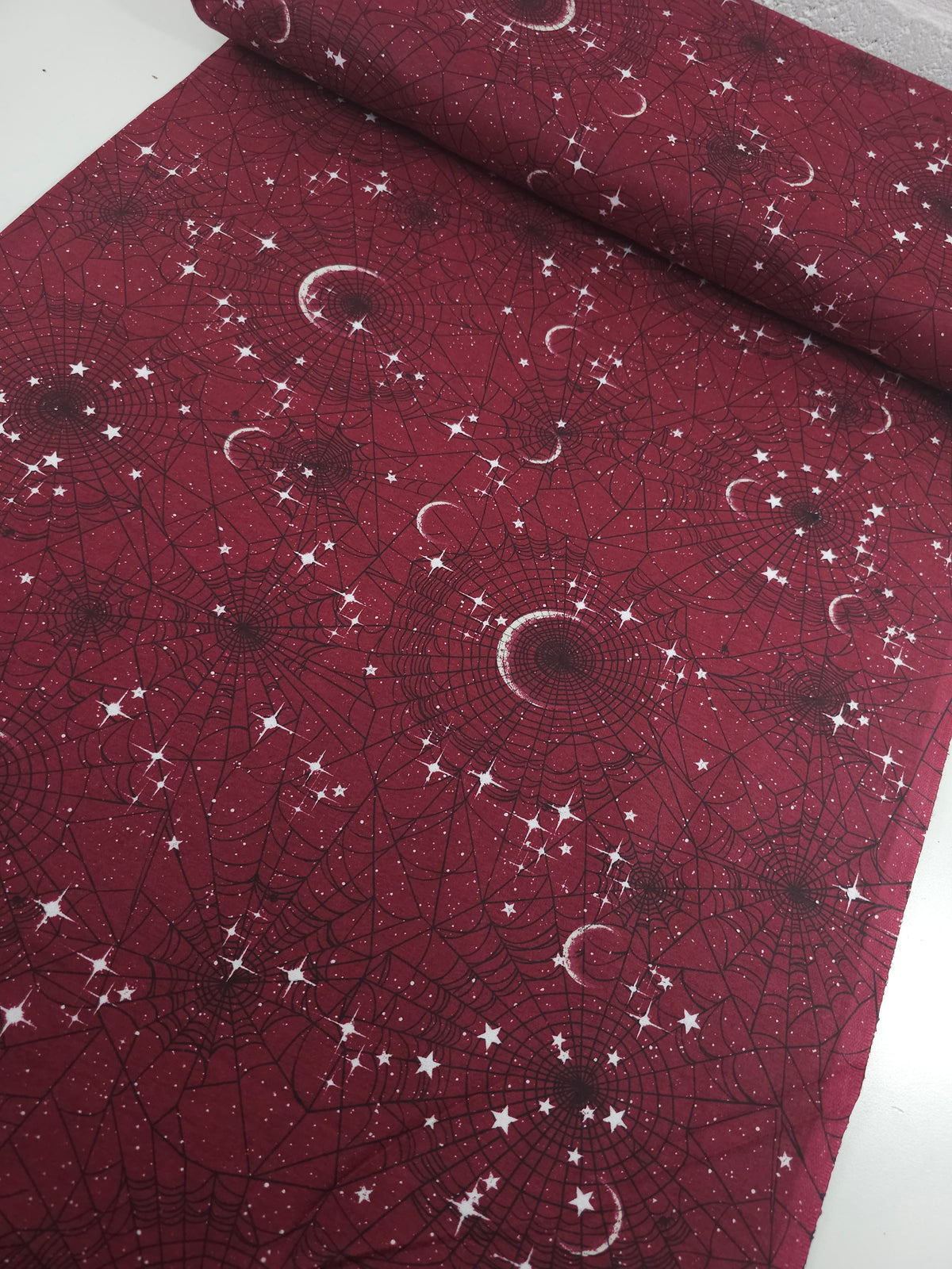 Burgundy Eclipse Web Lightweight Flannel Cotton - Joann
