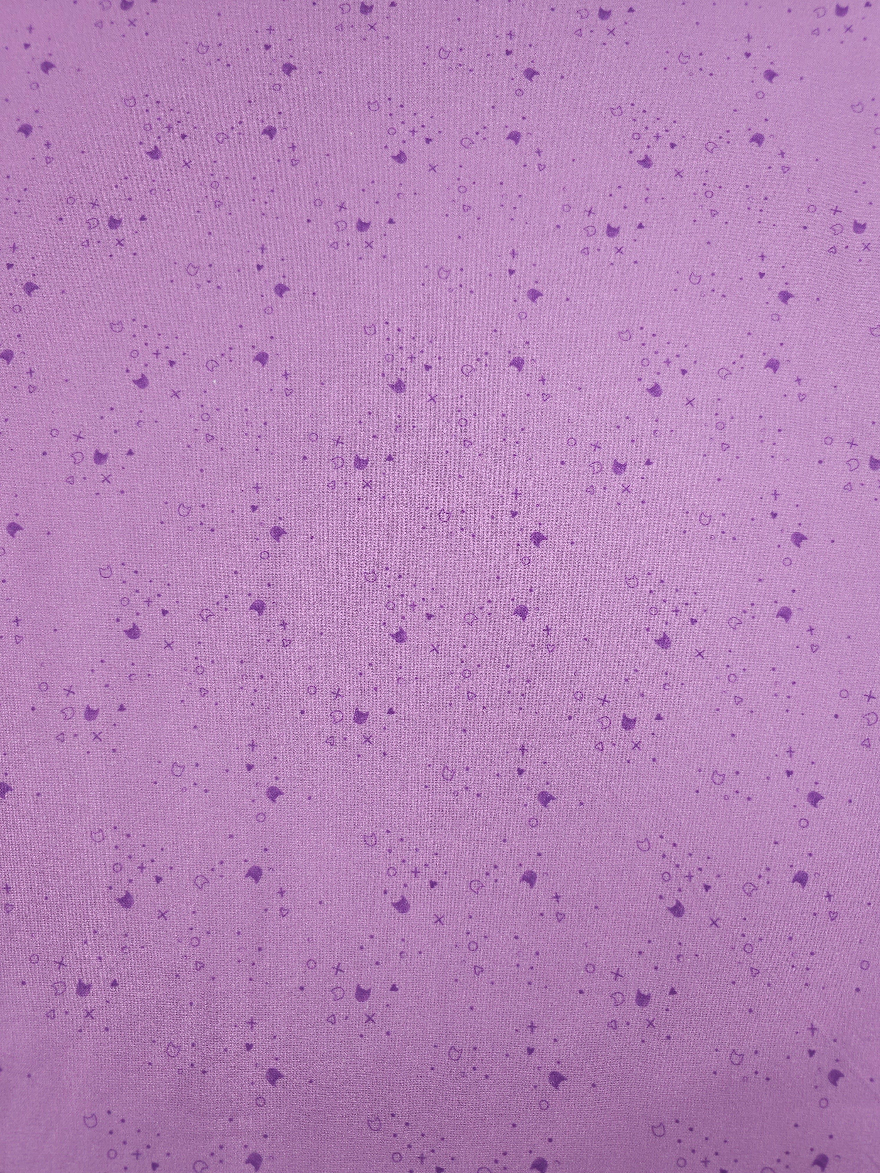 Light/Dark Purple Kitty Litter 100% Cotton - Pammie Jane
