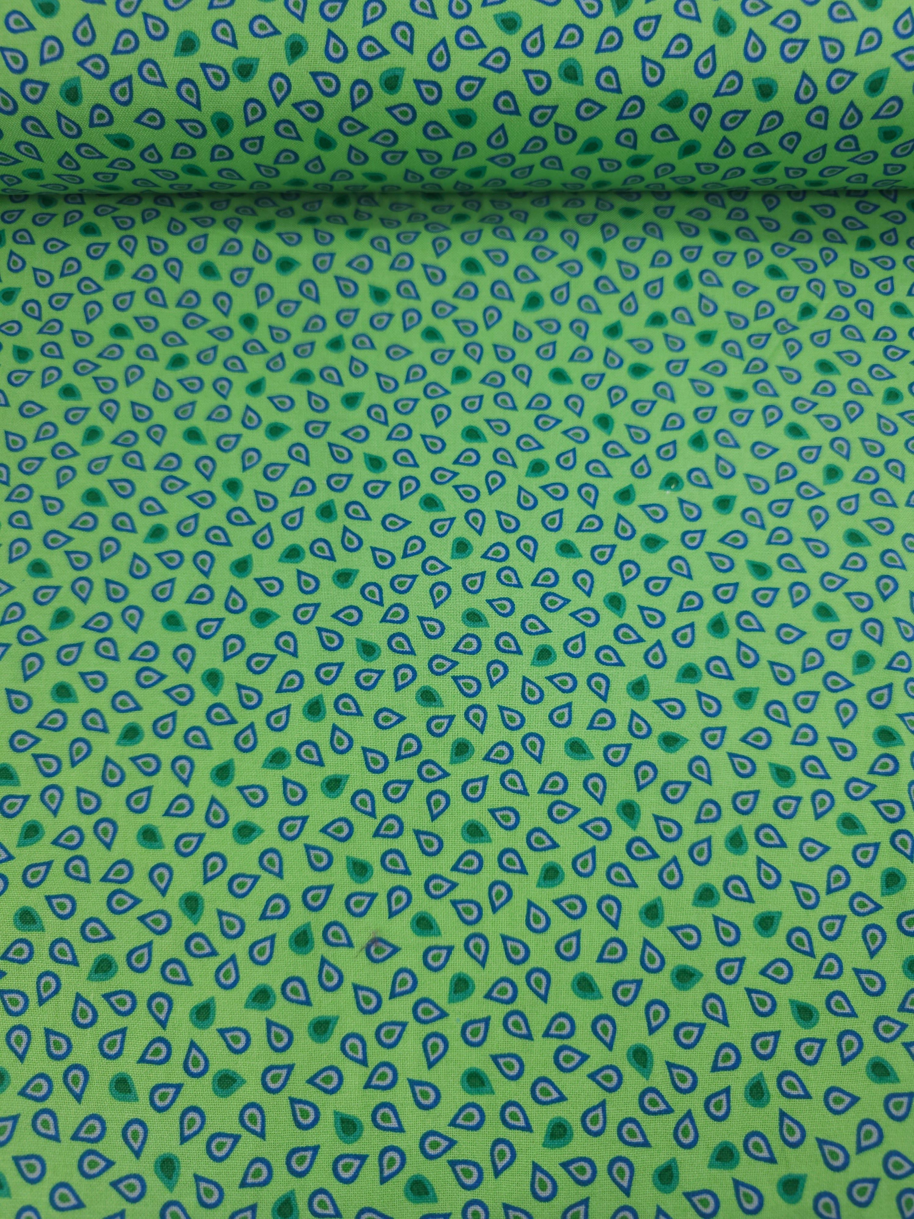 Green Boho Petal 100% Cotton