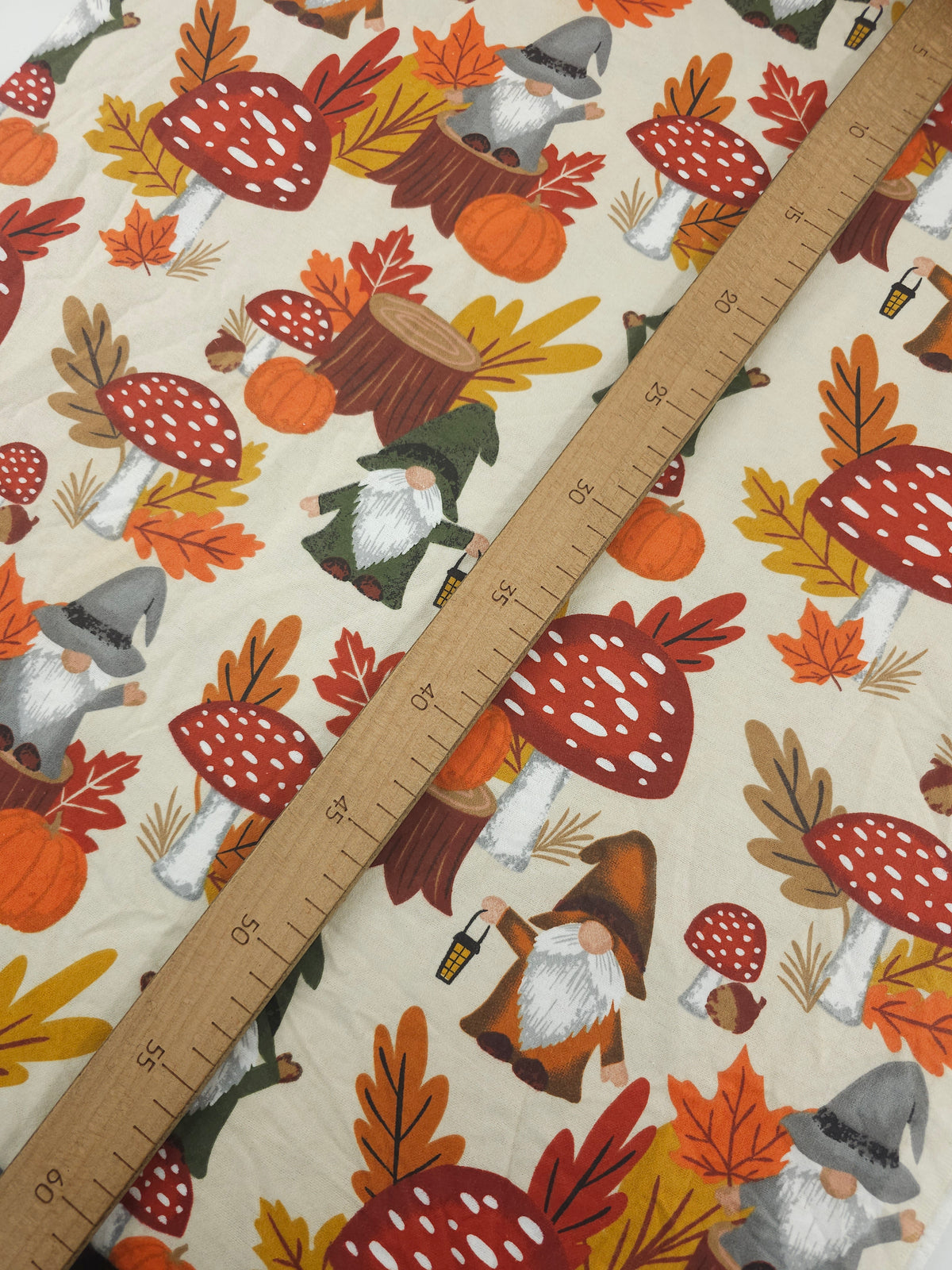 Autumn Pumpkin Gnomes Lightweight Flannel Cotton