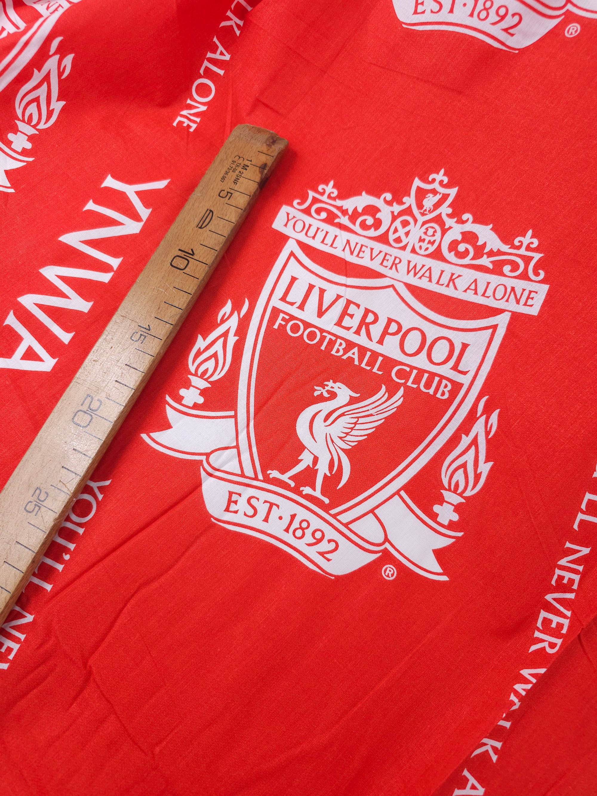 Liverpool FC YNWA 100% Cotton Football Fabric 49"