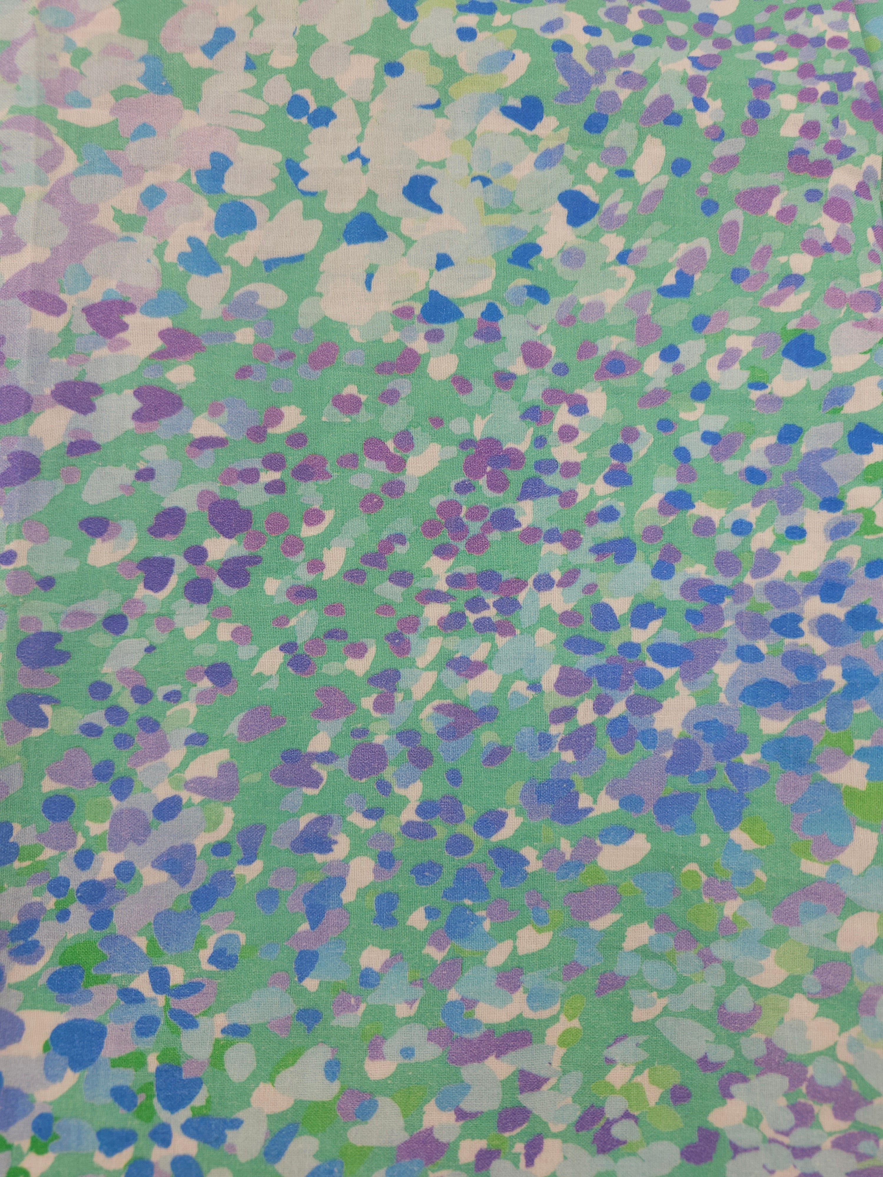 Mermaid speckled ocean Cotton- 2m piece