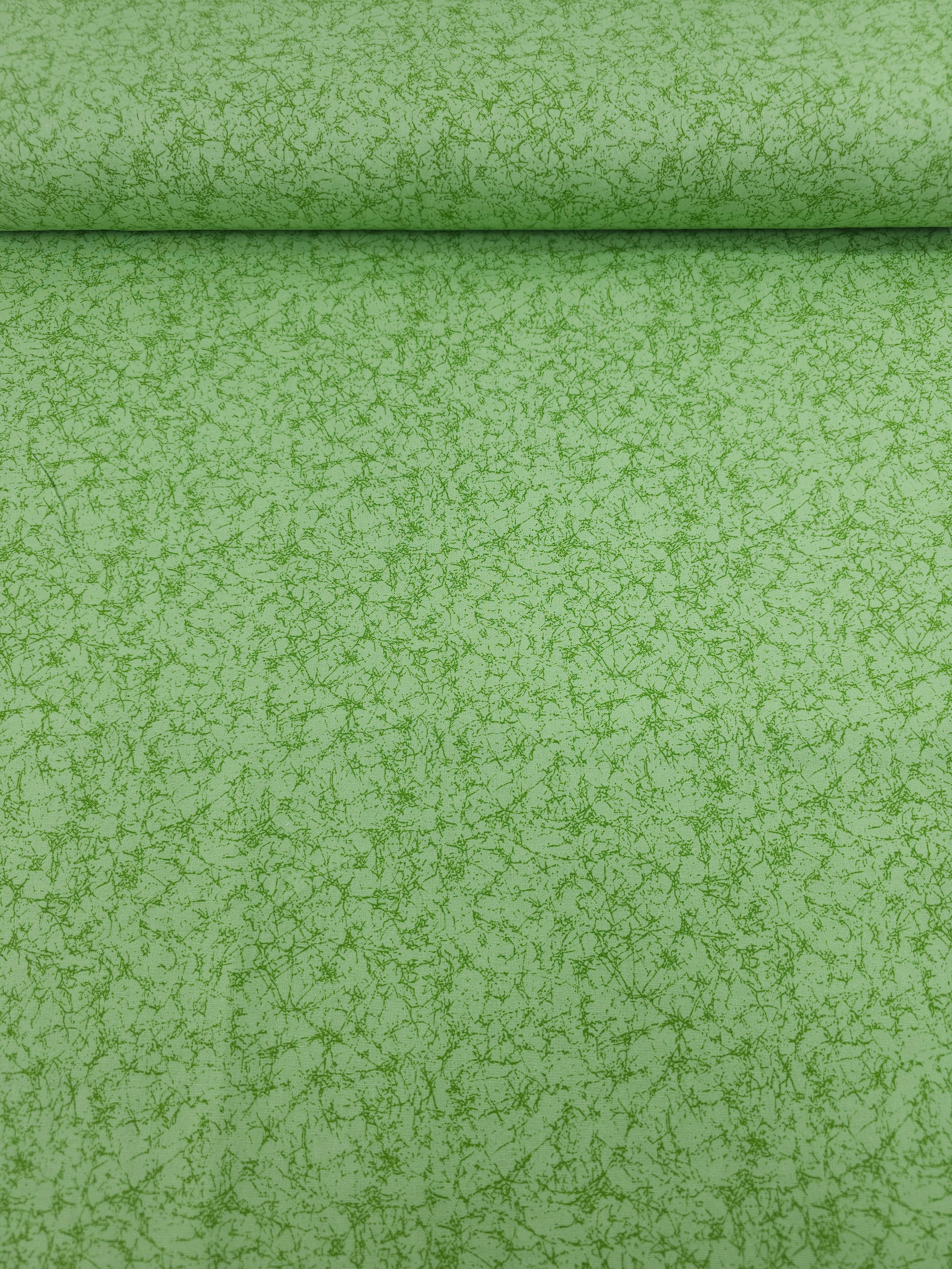 Pale Lime Static Crackle Web 100% Cotton