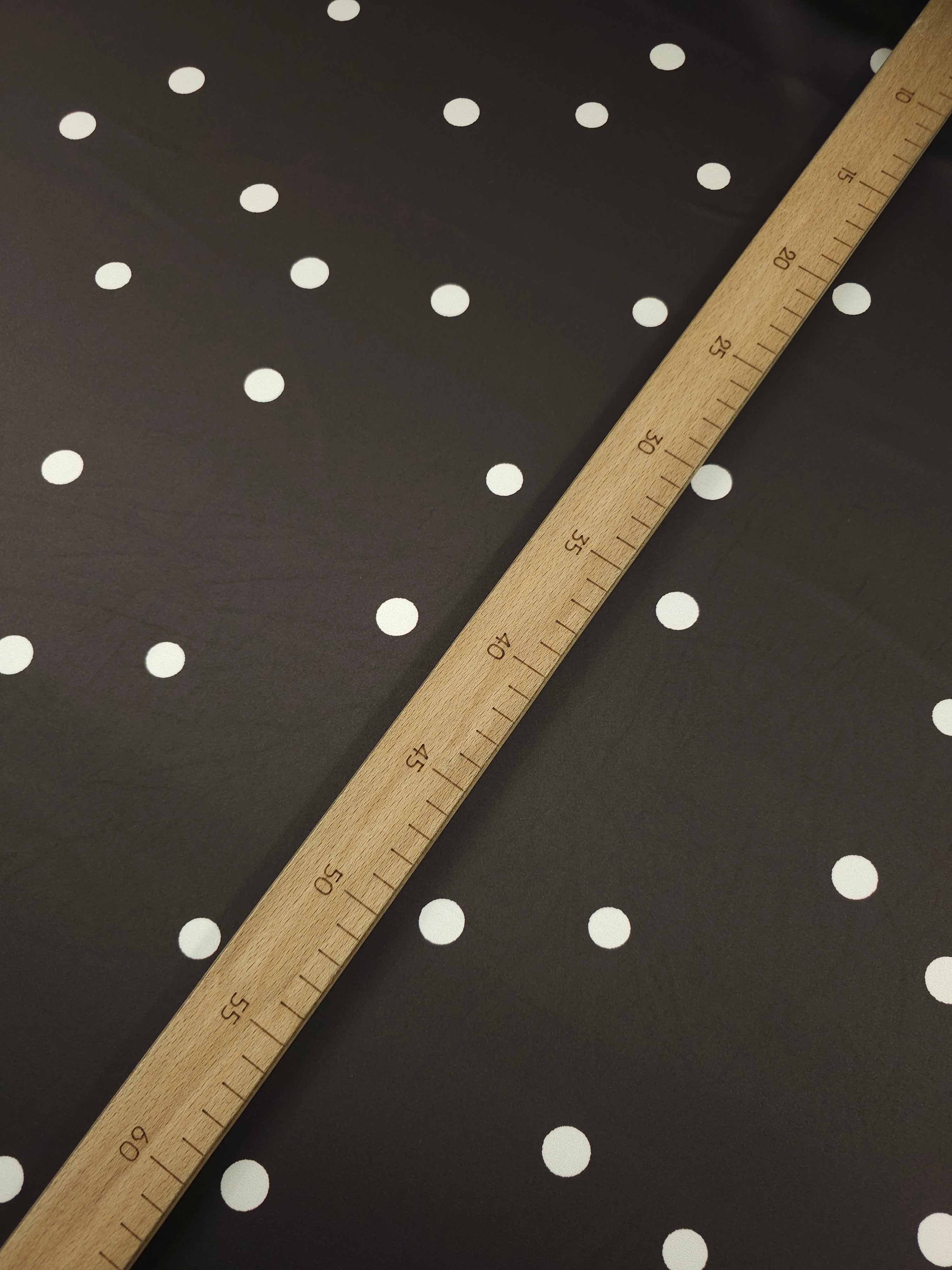 Dark Brown/Off-White Small Polka Dot Poly