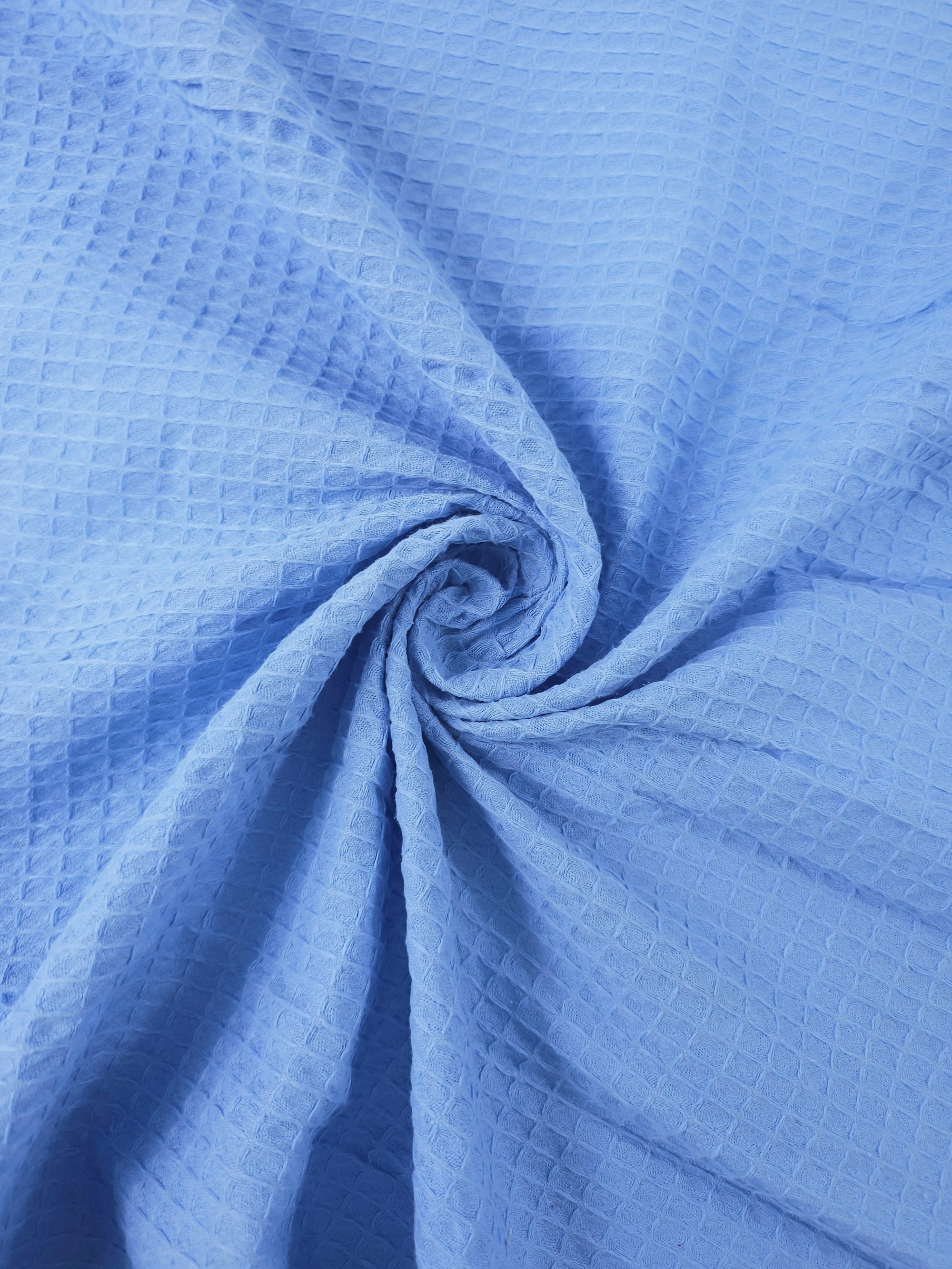 Cornflower Blue Waffle Cotton *EXTRA WIDE*