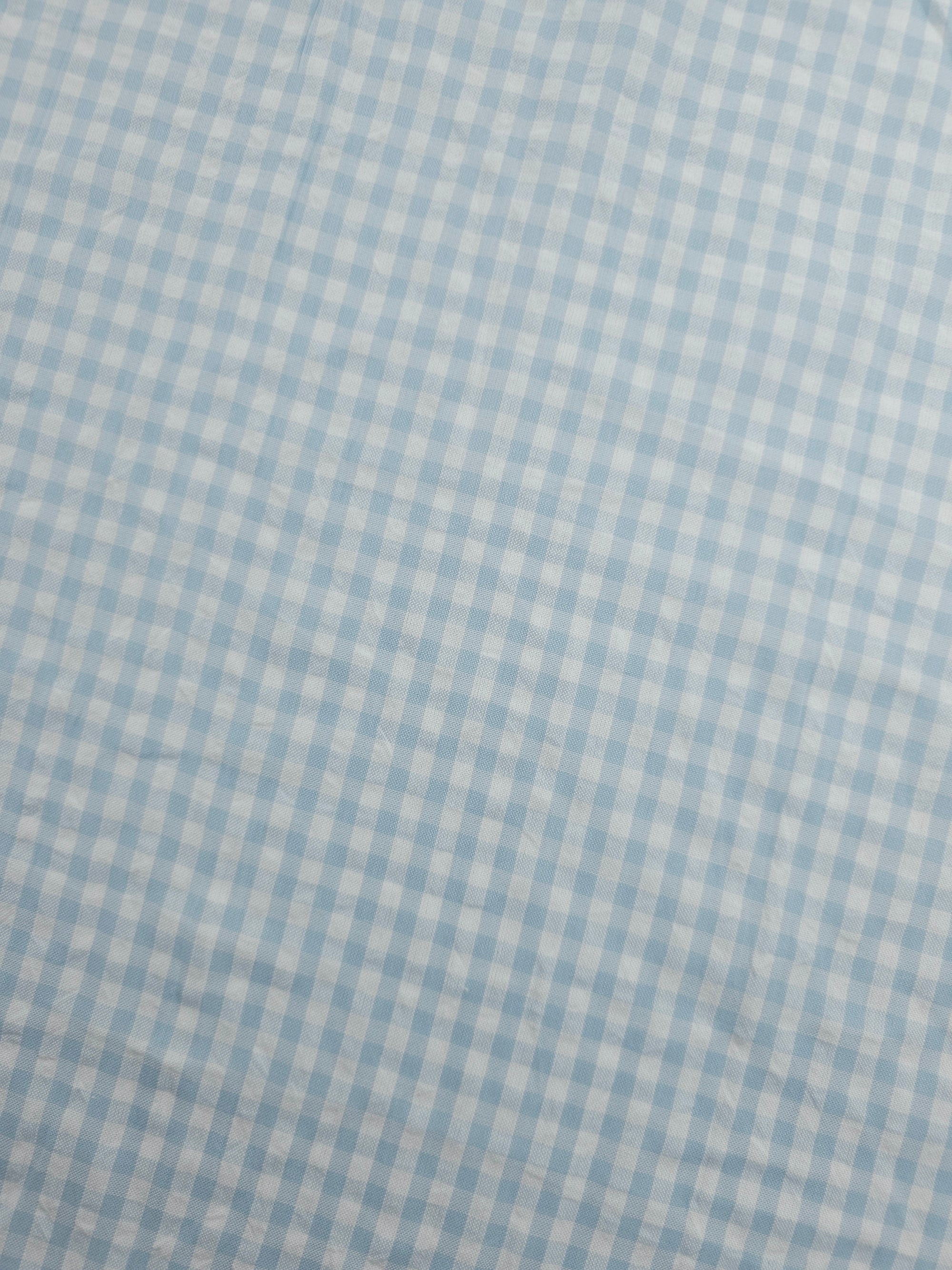 Baby Blue/White Gingham Cotton SeerSucker *PRE-ORDER*
