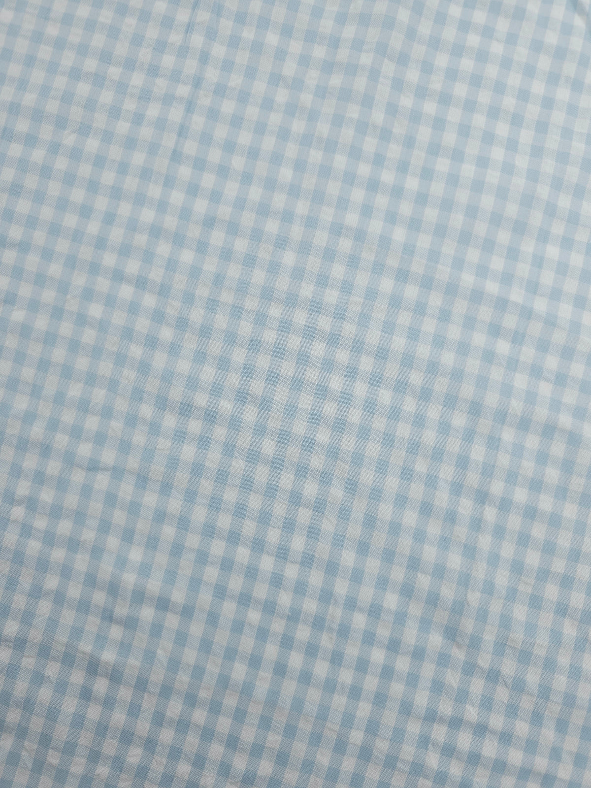 Baby Blue/White Gingham Cotton SeerSucker *PRE-ORDER*
