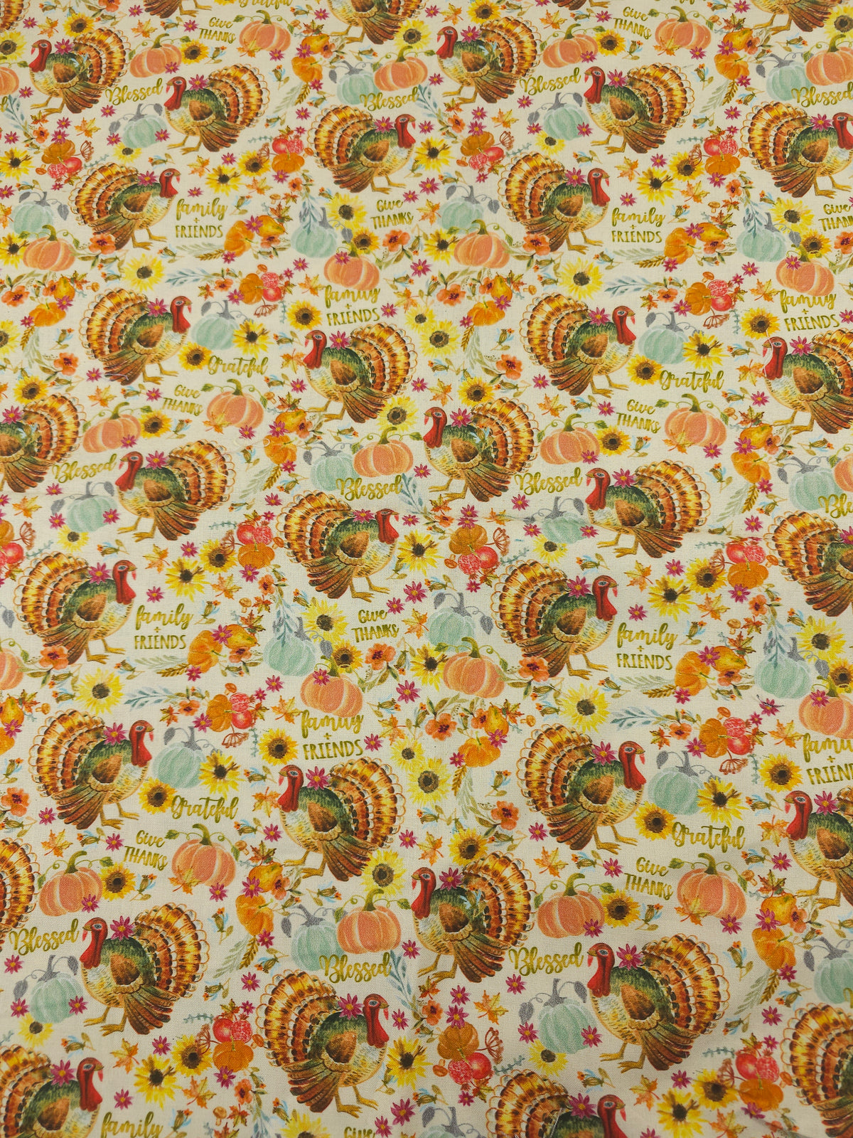 Fall turkeys Cotton- 1.3m piece