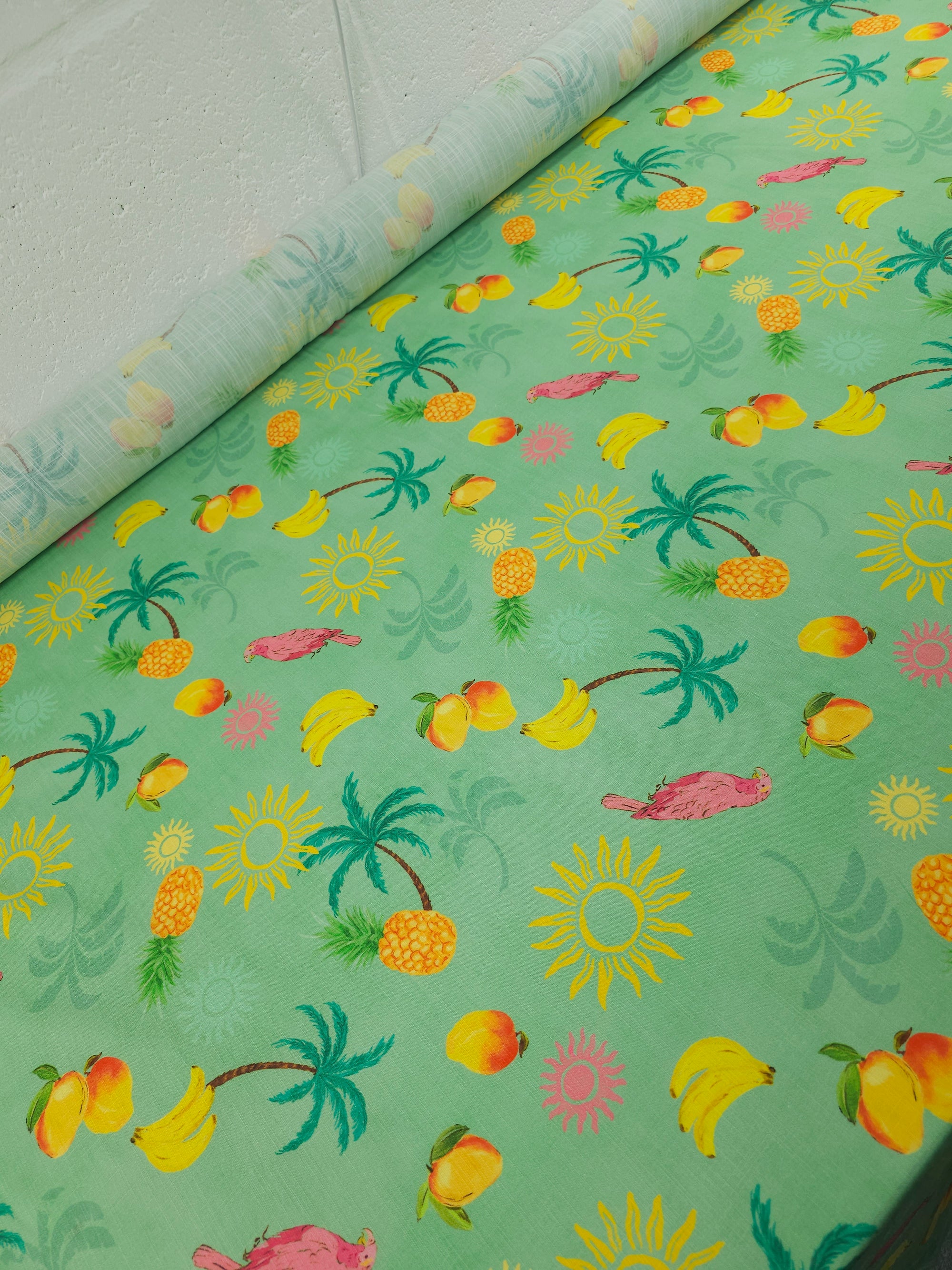 Tropicana Fruit Palm Cotton Linen