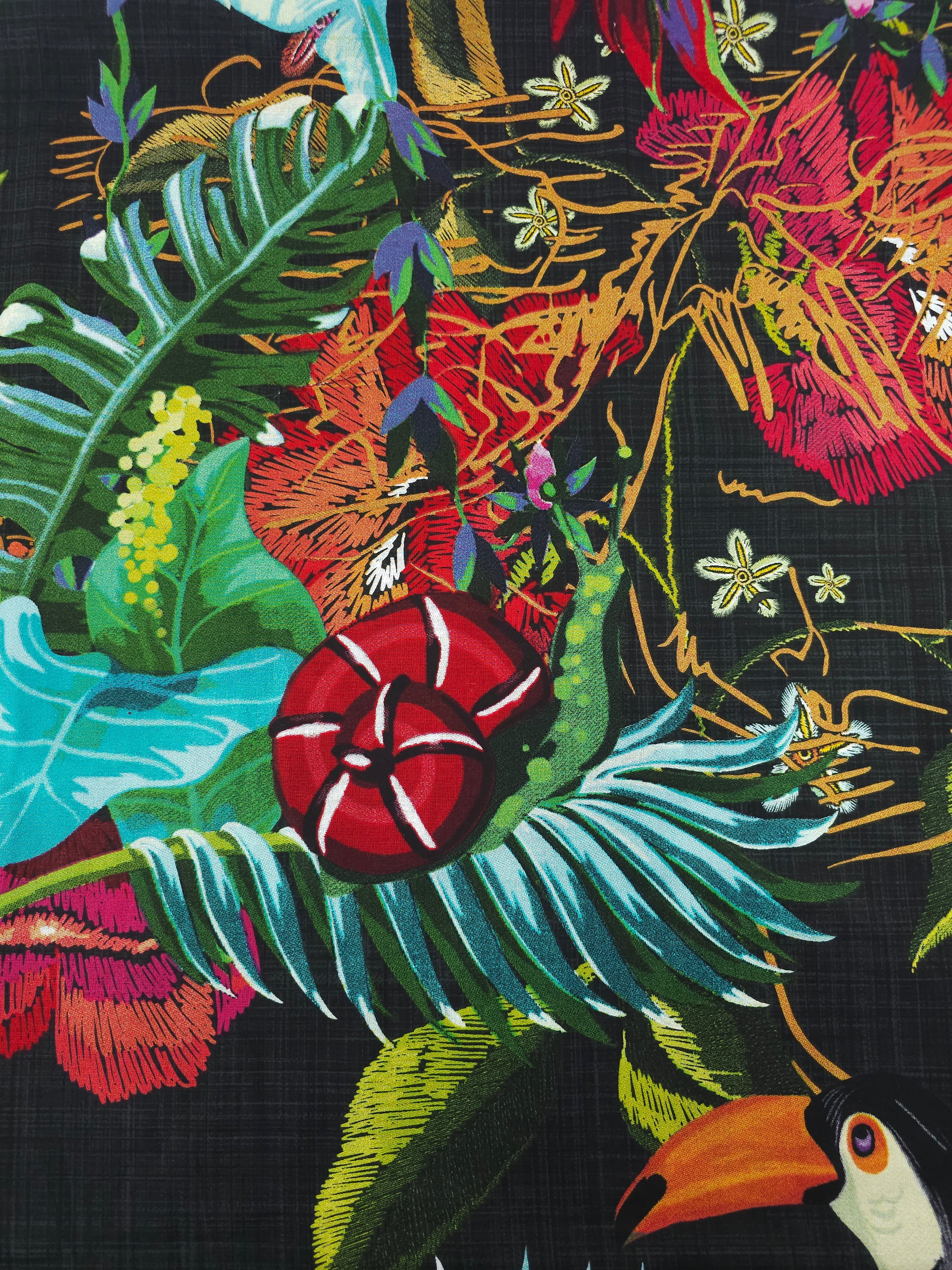 Tropical Rainforest 100% Cotton 96" - 2.5m Panel *EXTRA WIDE*
